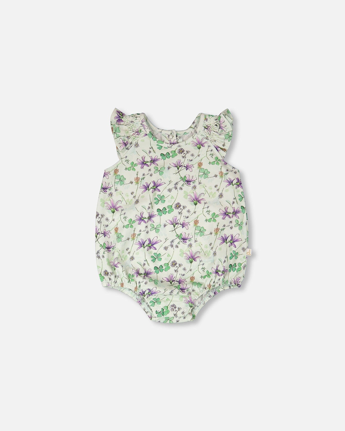 Deux par Girls Jersey Romper Printed Flowers