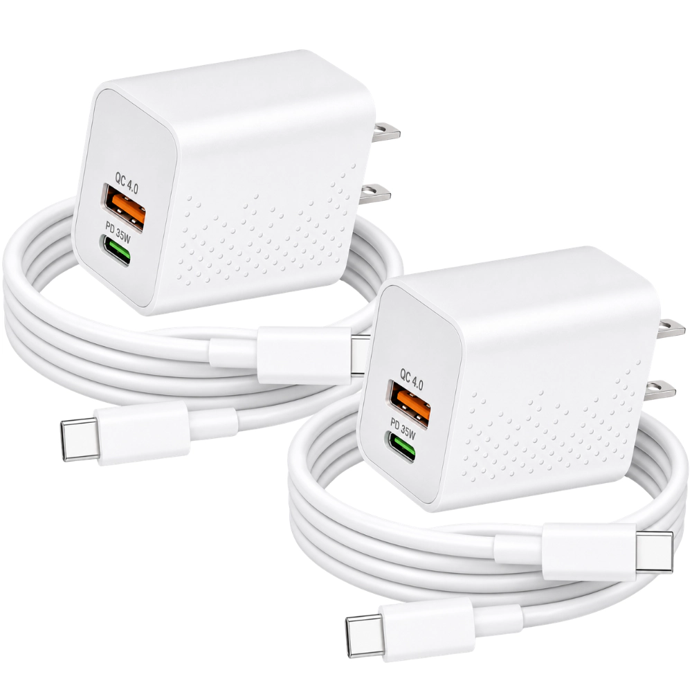 Qixxronics Fast 35W USB C Charger, [2-Pack] 6ft USB C Cable for Google Pixel 9/9 Pro, Pixel 10/10 Pro, Pixel 8 / 7/ 6