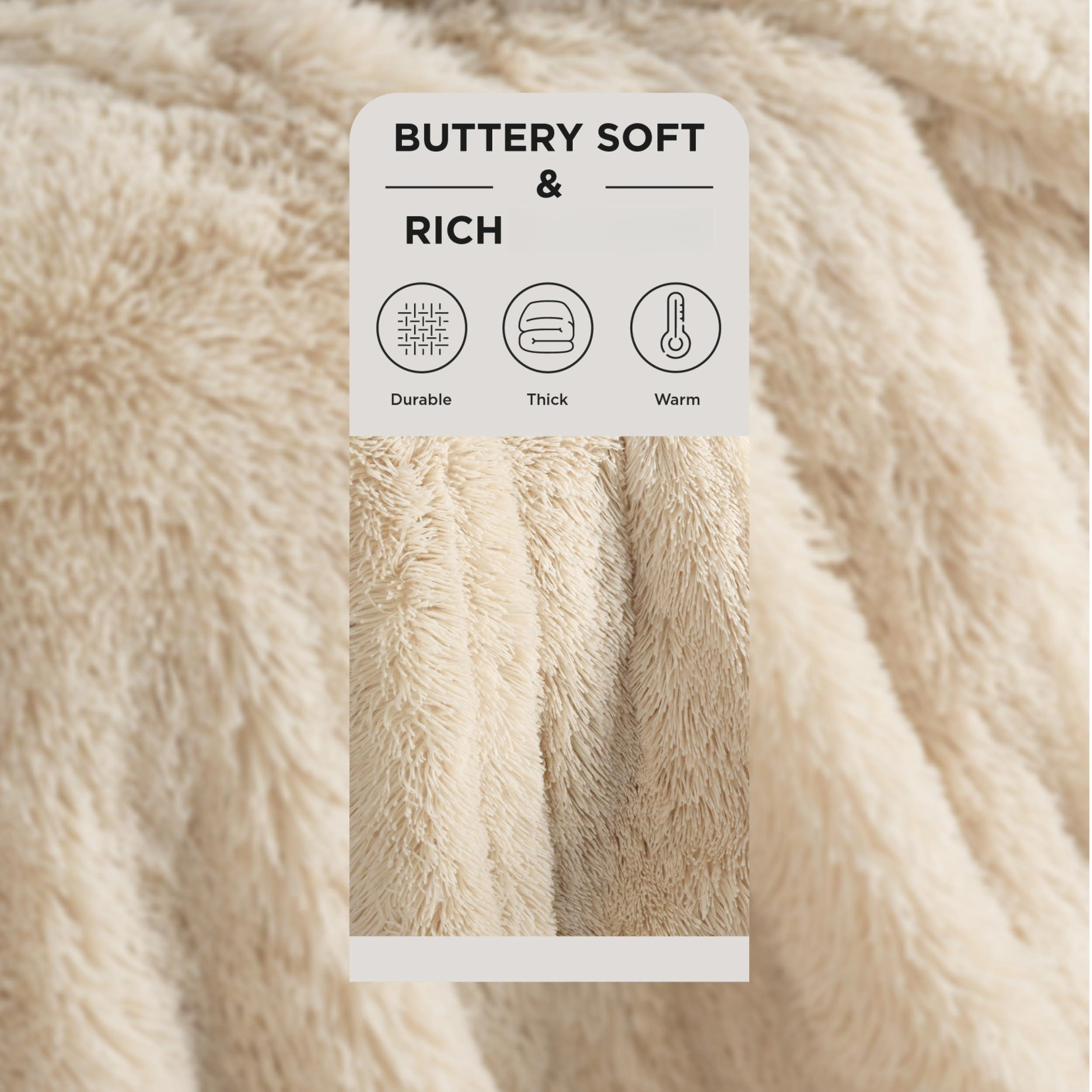 CovertSafe Faux Fluffy Fleece Sherpa Blanket Couch Throw