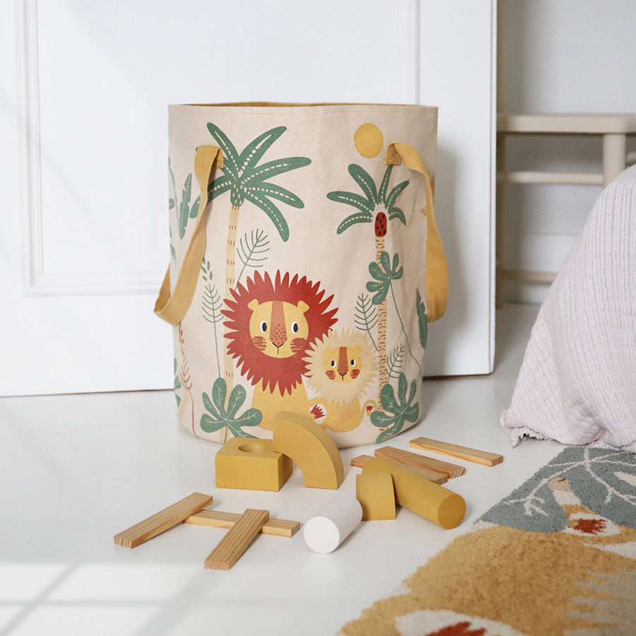 Nattiot Kid'S Bedroom Storage Basket - Little Deep Blue - D30 X H40 Cm