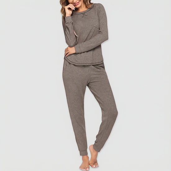 Ekouaer Womens Pajamas Set Long Sleeve Loungewear Soft Lounge Set Joggers with Pockets