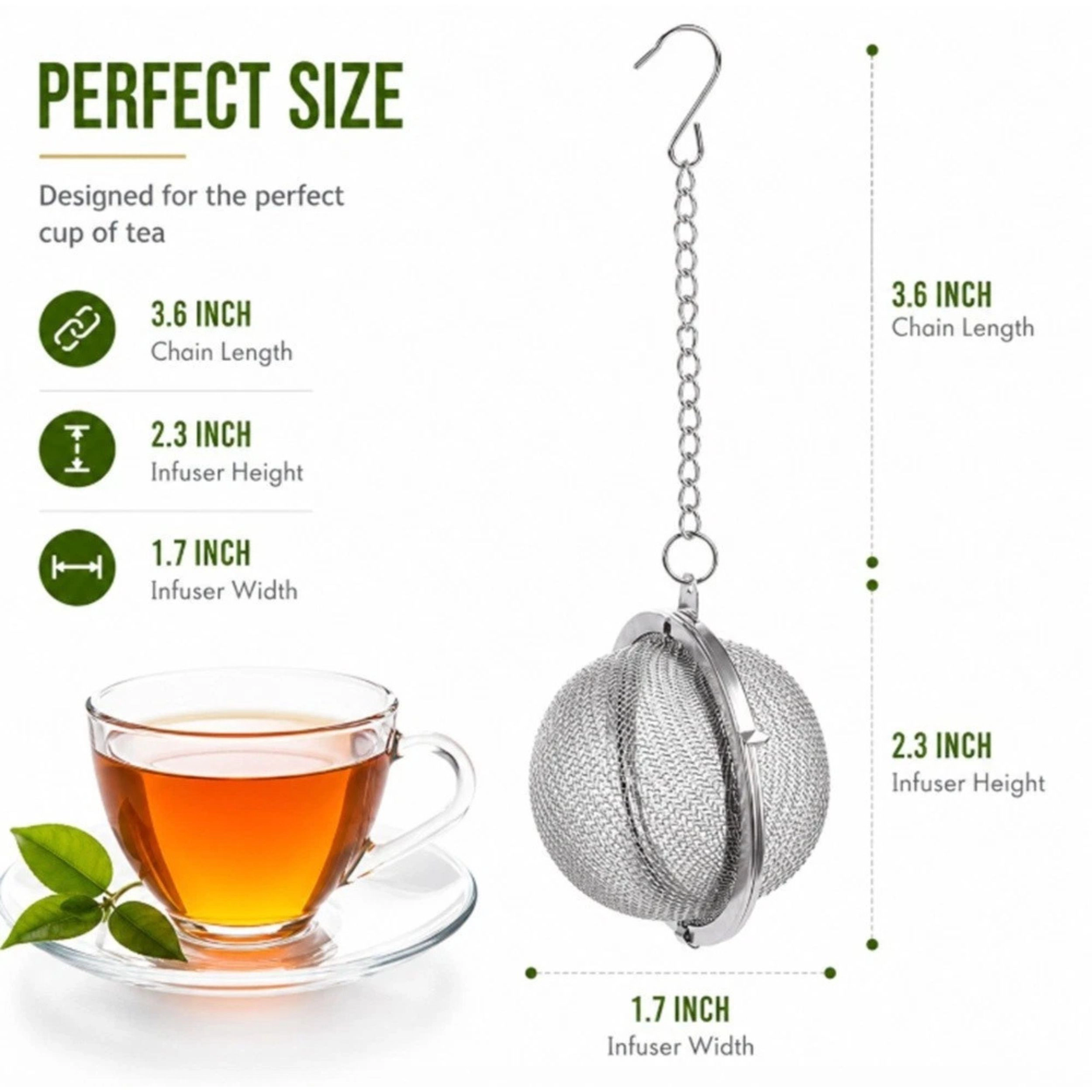 Home Collection Stainless Steel Tea Infuser Ball Extra Fine Mesh with Secure Lock