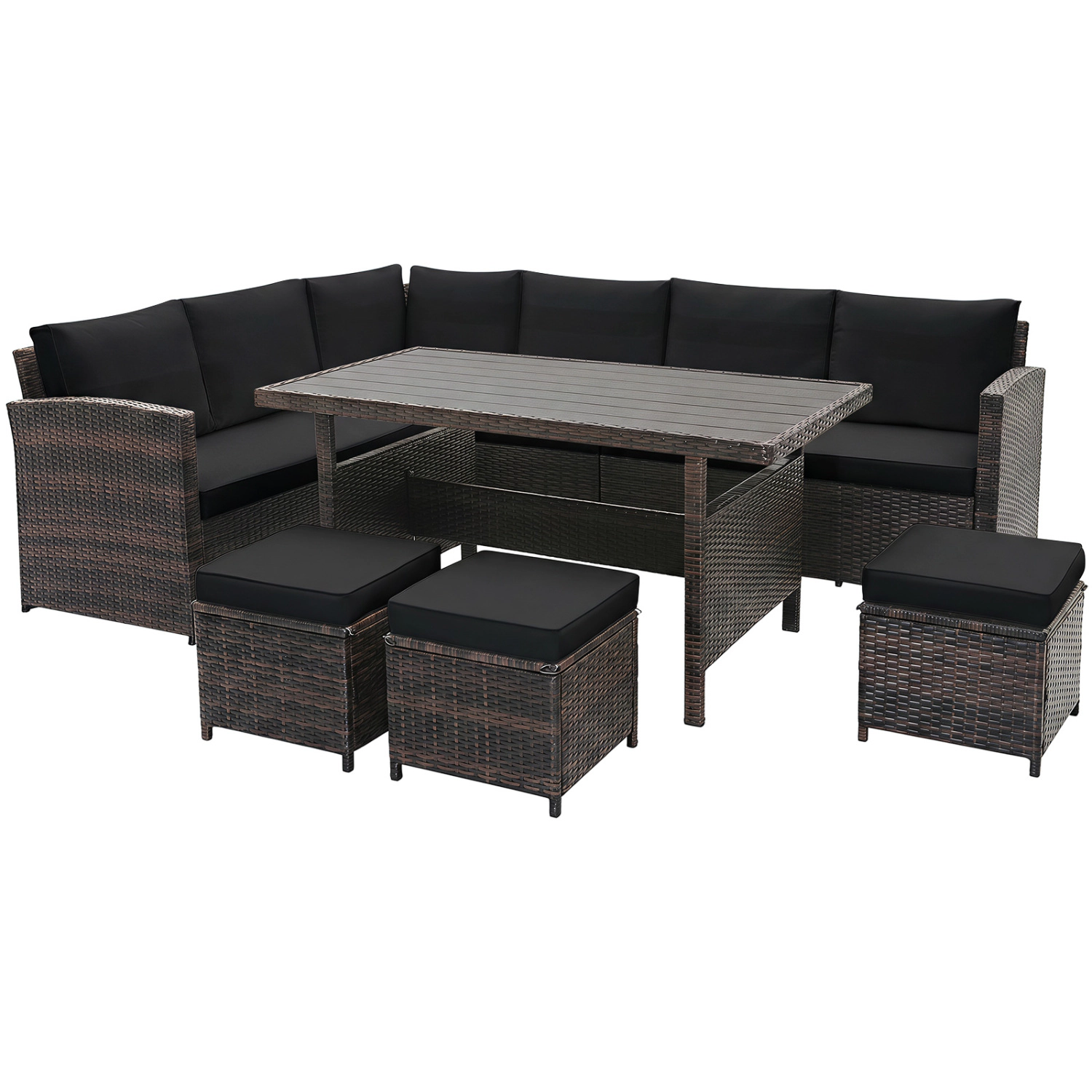 LJG 7 Pieces Wicker Patio Furniture Set