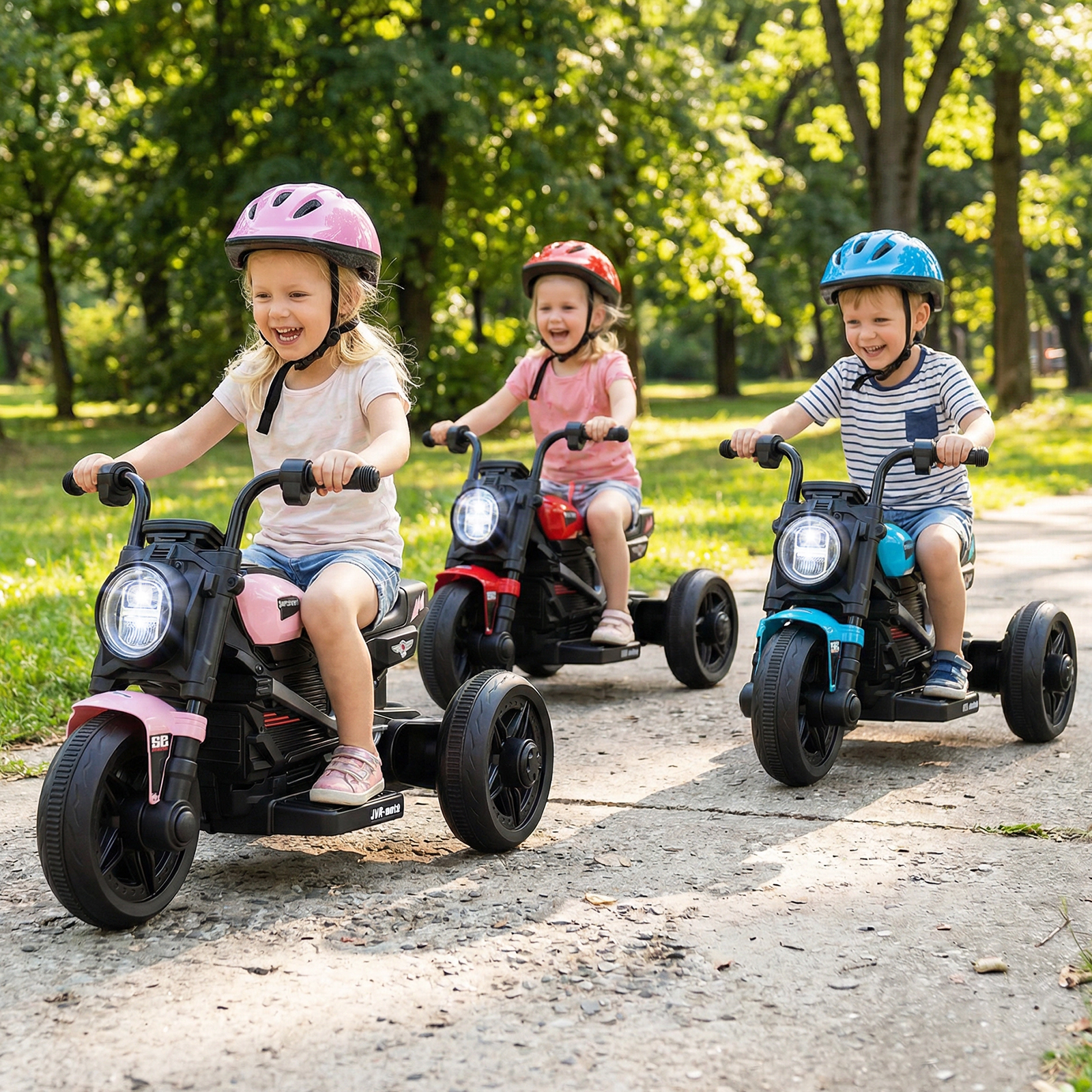 LJG 6V Kids Electric Motorcycle with LED Headlight and Music for Toddlers Aged 3-5