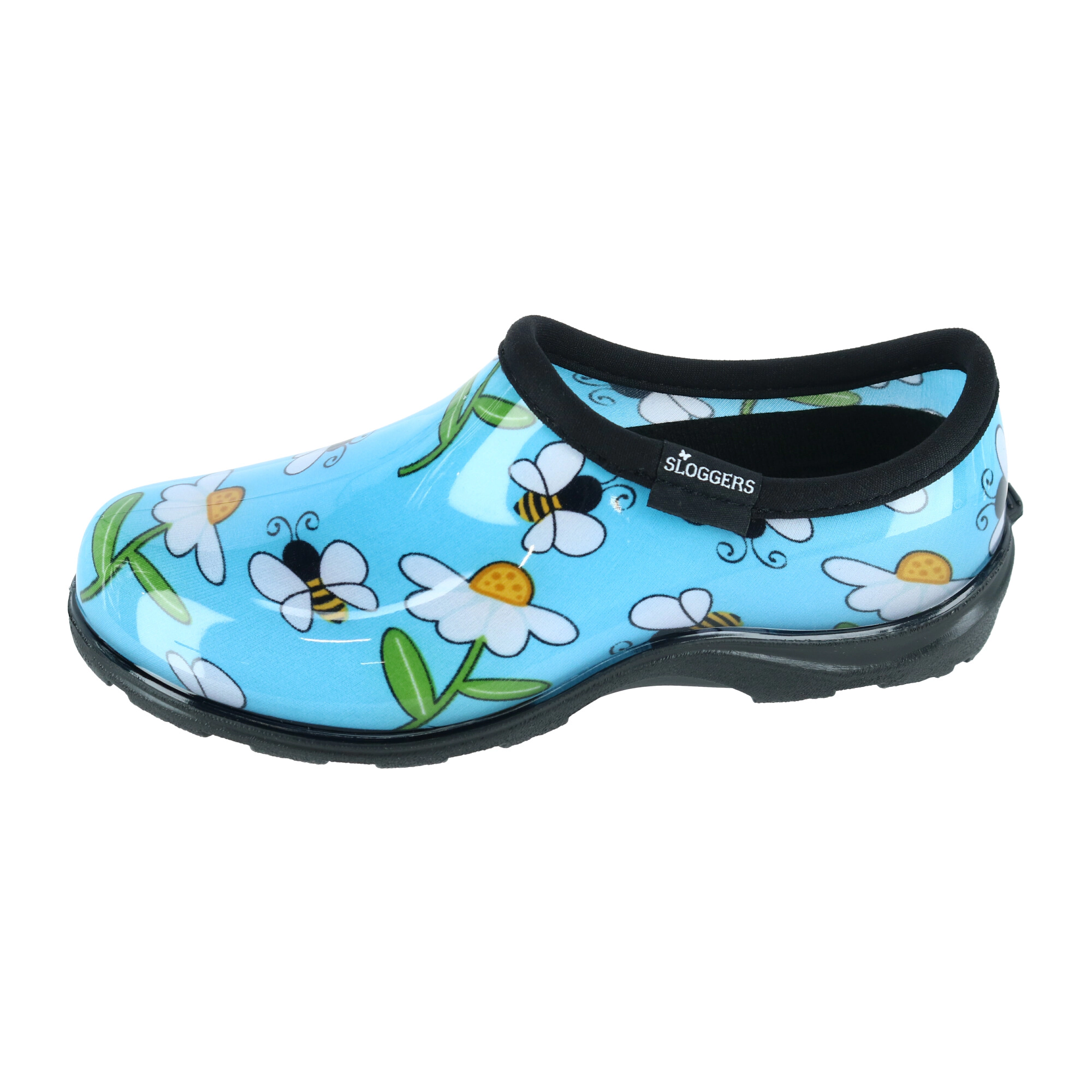 Sloggers Women's Bumble Bee and Flower Print Rain Garden Shoes