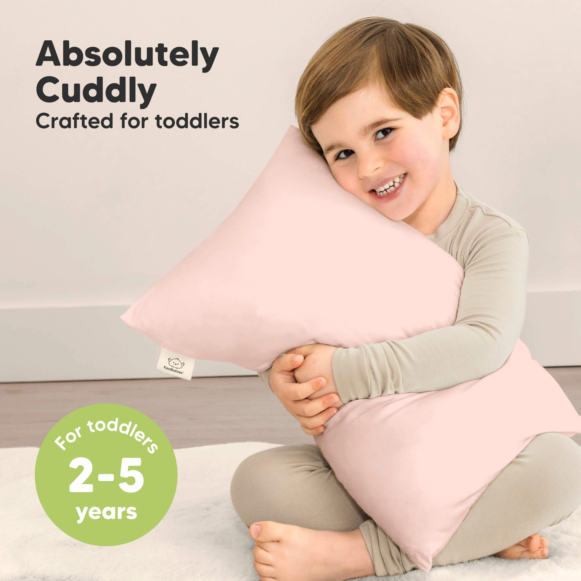KeaBabies Cuddly Toddler Pillow with Pillowcase
