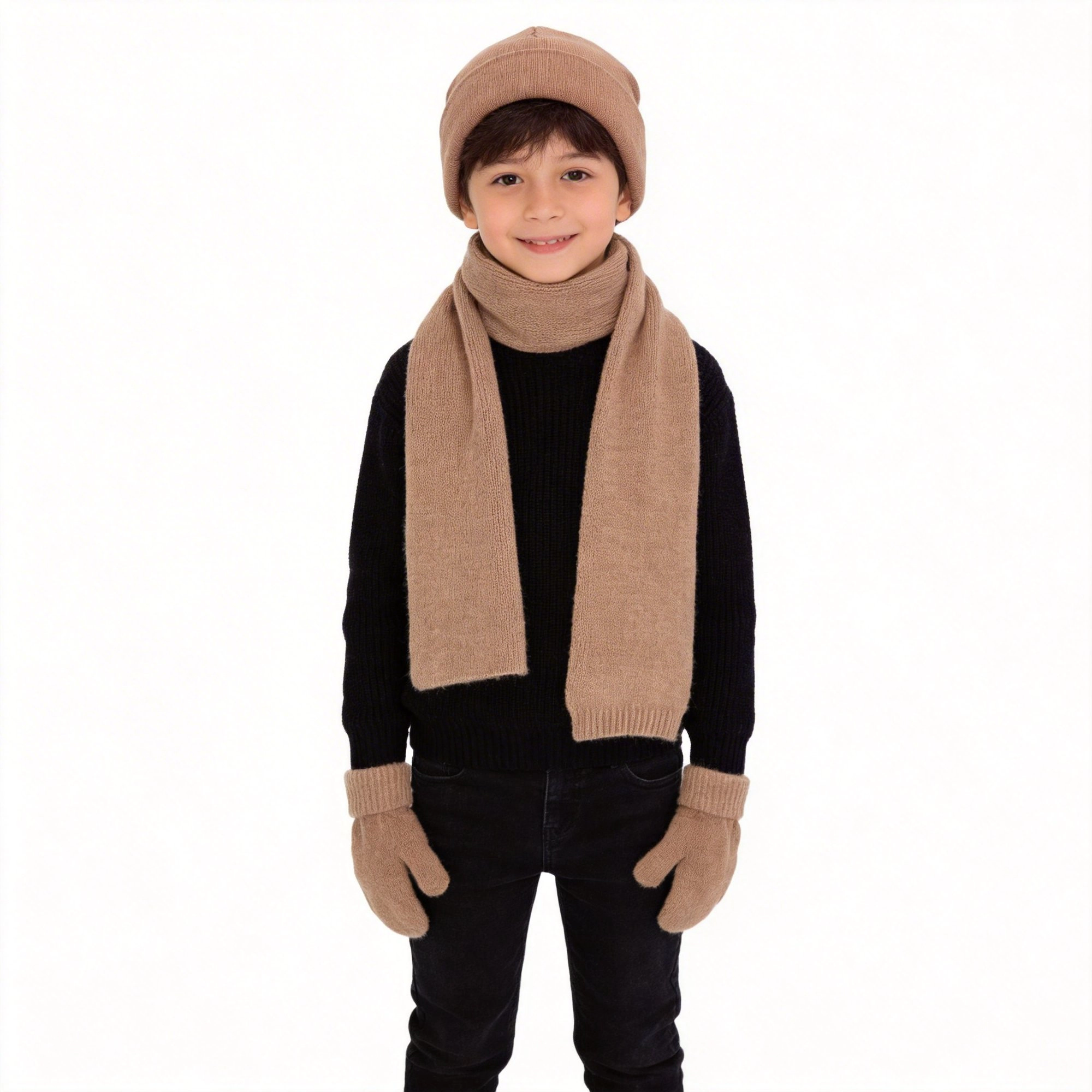 CTM Kids' One Winter Beanie Hat Mitten and Scarf Set by Wootie