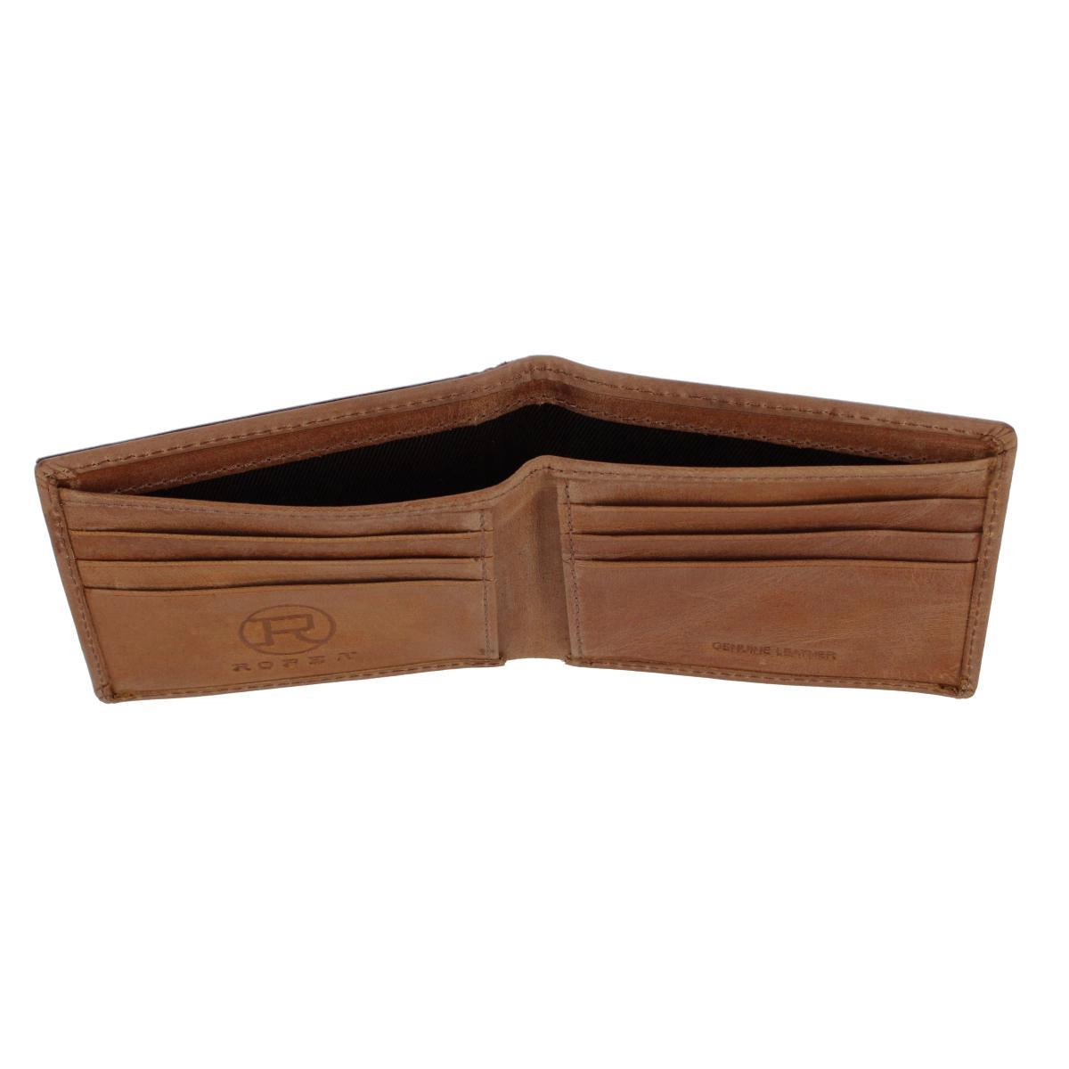 Roper Men's Leather USA Flag Embossed Bifold Wallet