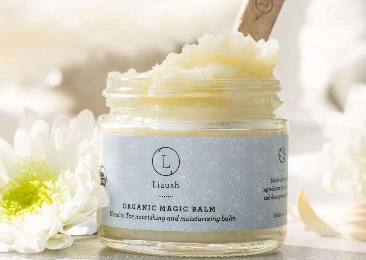 Lizush Organic Magic Balm Head-to-Toe Nourishing Moisturizer 2 oz