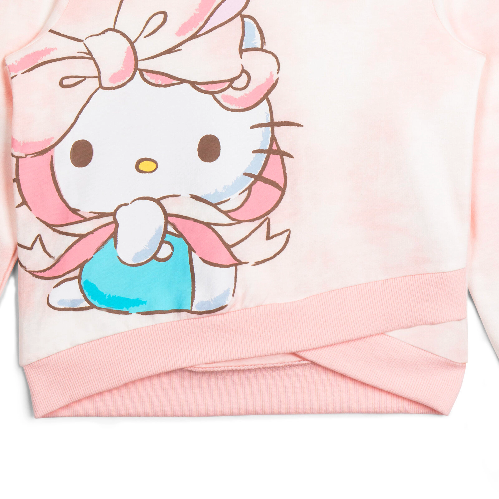 Hello Kitty Girls' Tie-Dye Hooded Sweatshirt