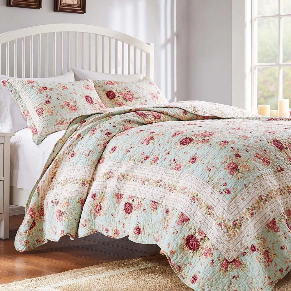 Greenland Home Antique Authentic Patchwork Construction Quilt Set 2 Piece