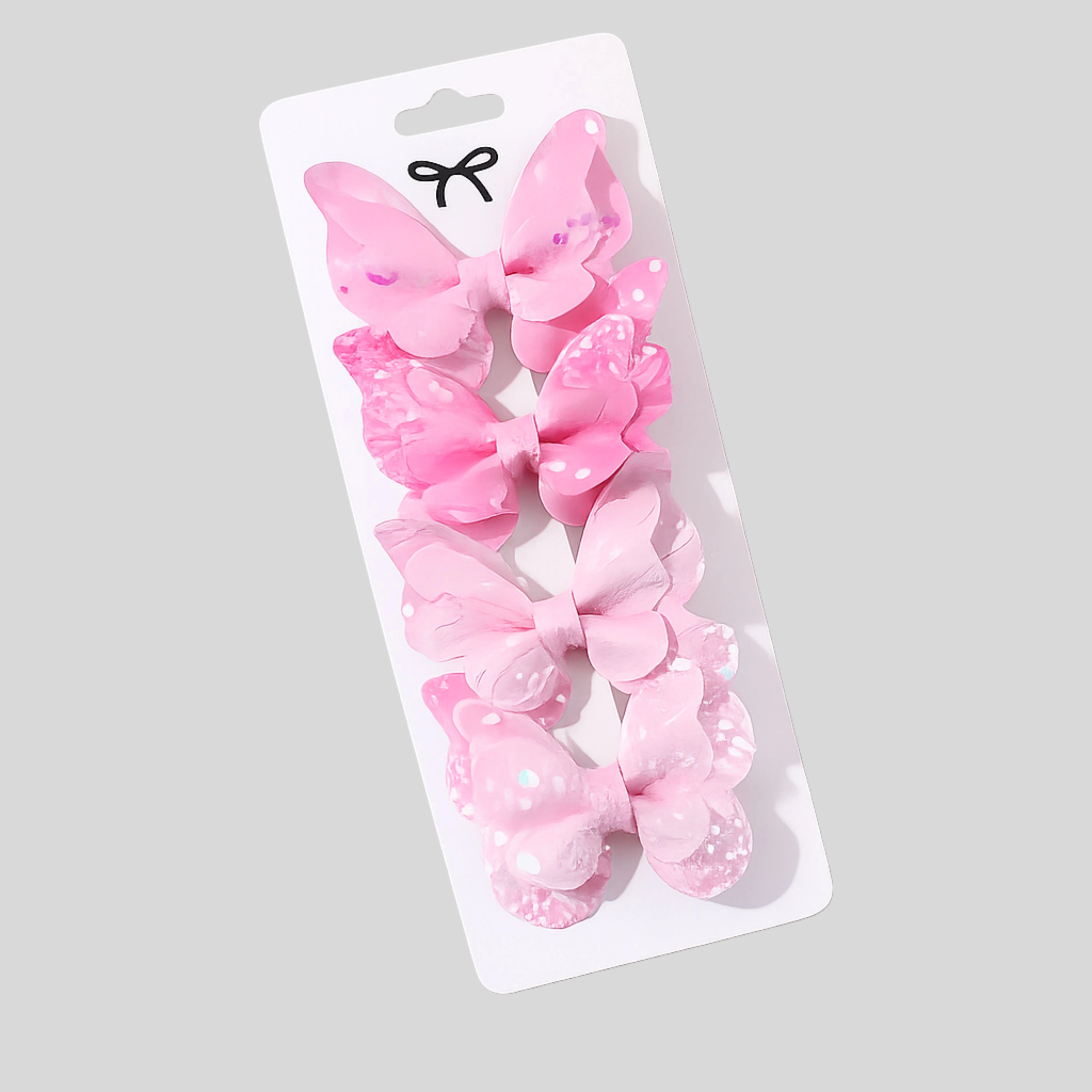 Kitcheniva 4 Pcs Children's Sequin Butterfly Hair Clips