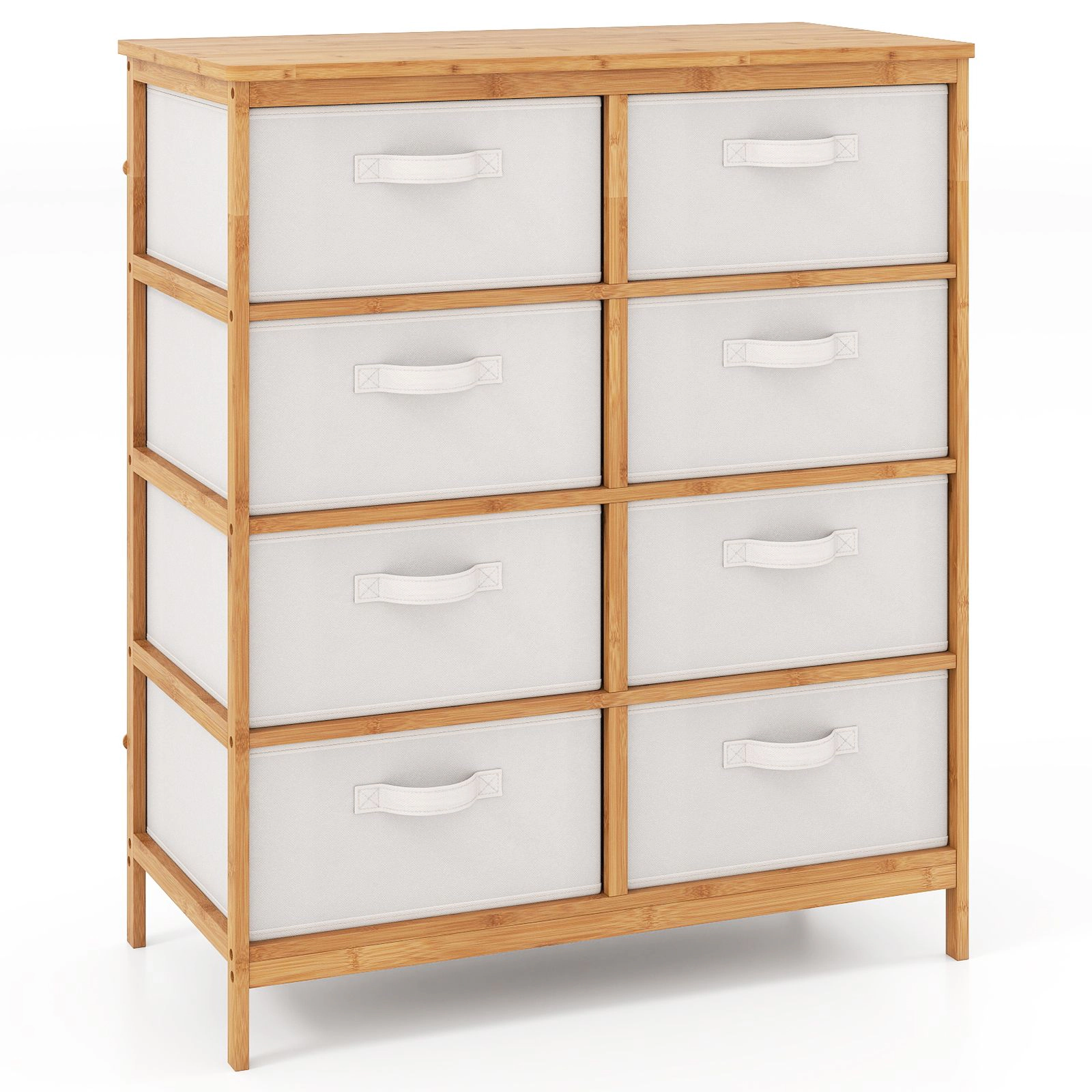 SlickBlue 8-Drawer Dresser with Fabric Storage Drawers