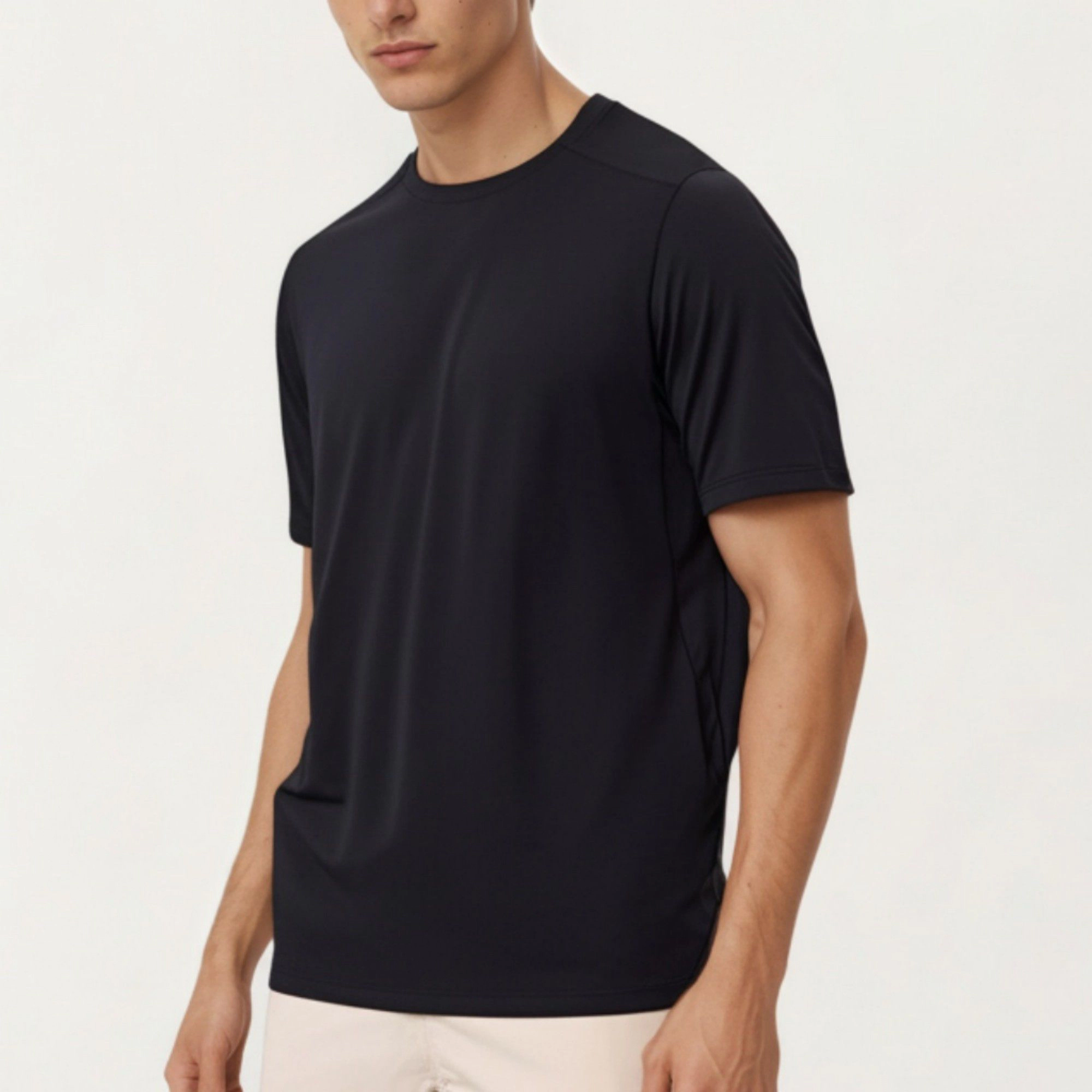 Anna-Kaci Men's Short Sleeve Crew Neck Performance T-Shirt with Lightweight Stretch Fabric