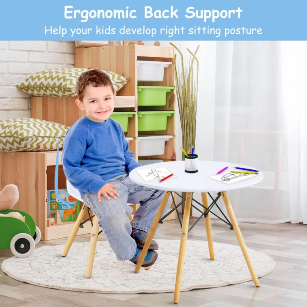 Hivvago Kid'S Modern Dining Table Set With 2 Armless Chairs