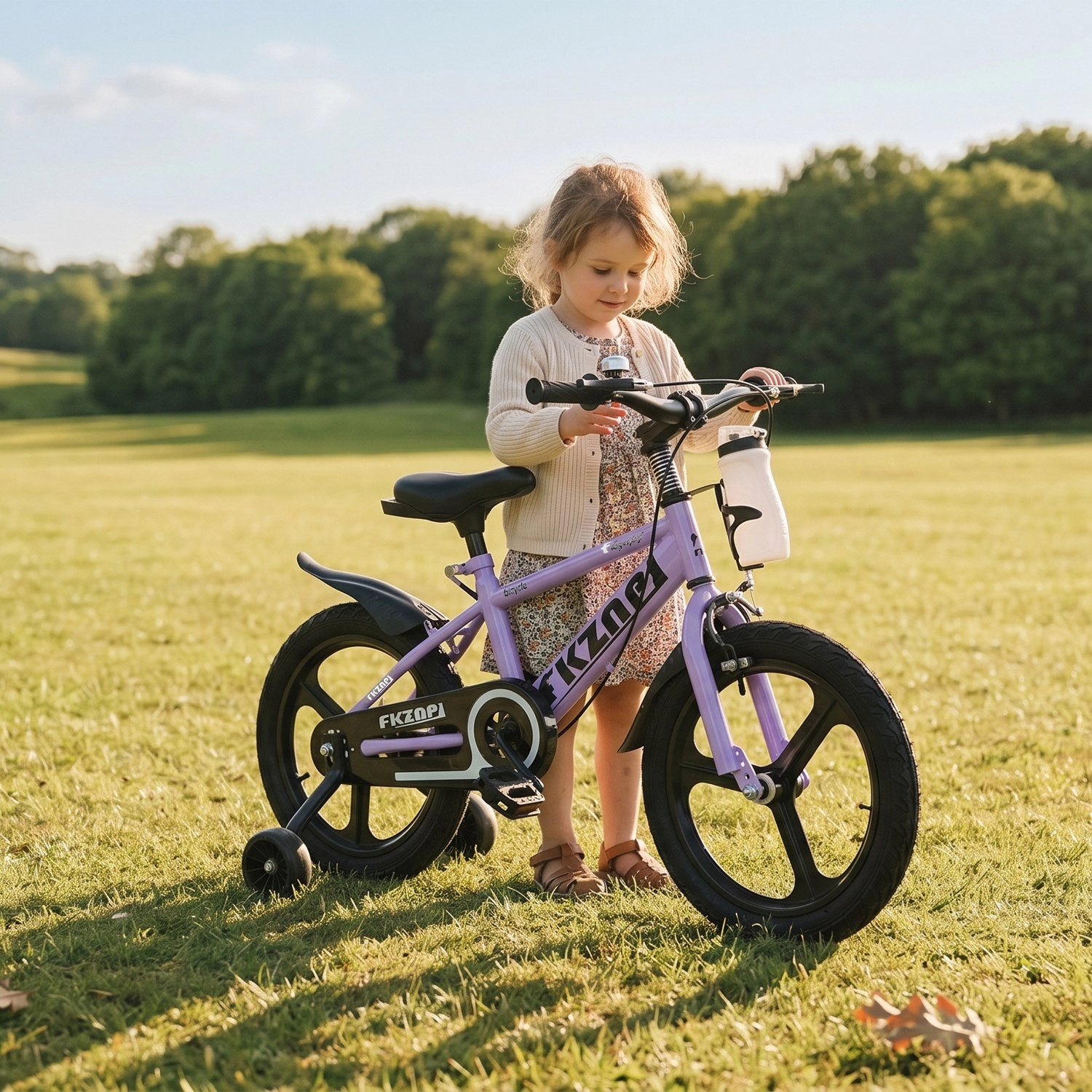 IMounTEK Unisex Steel Frame Kids Bike With Training Wheels