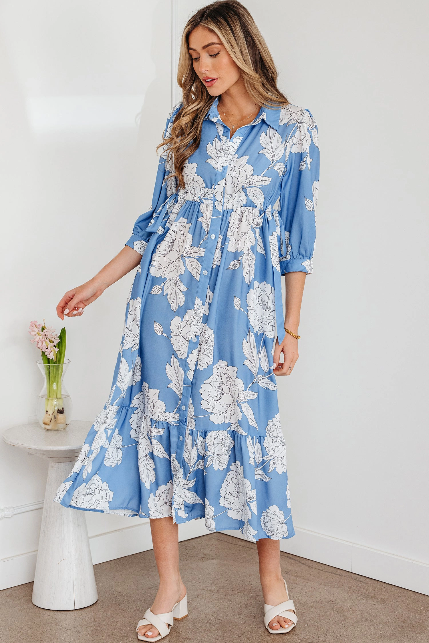 Threaded Pear Women's Isabella Floral Print Shirt