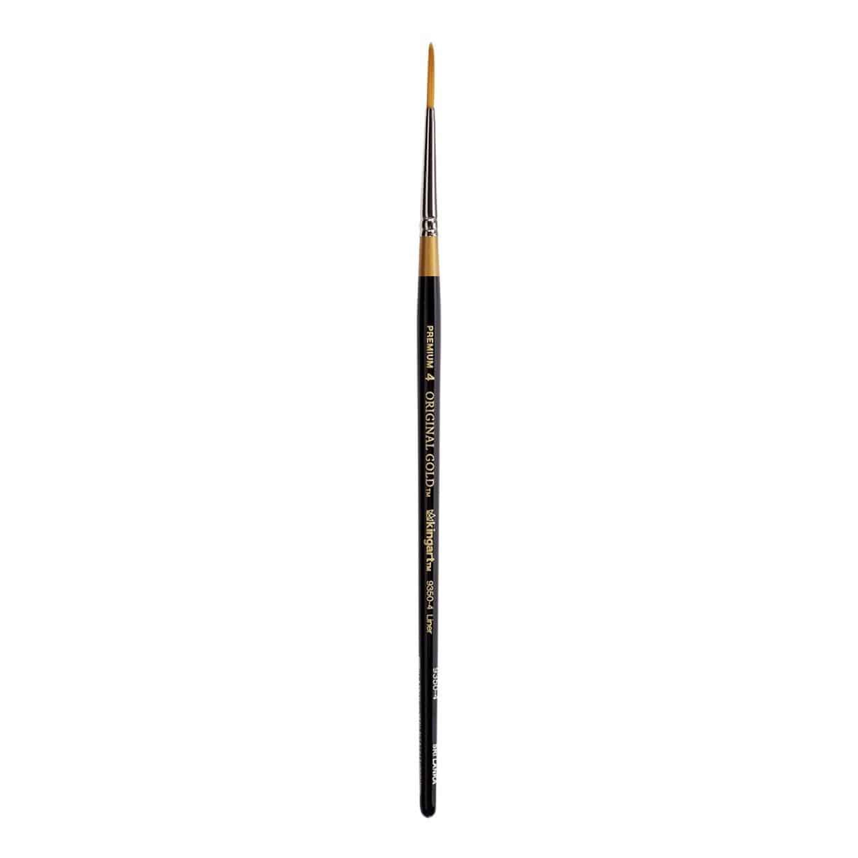 KINGART Original Gold 9350 Liner Golden Taklon Brush