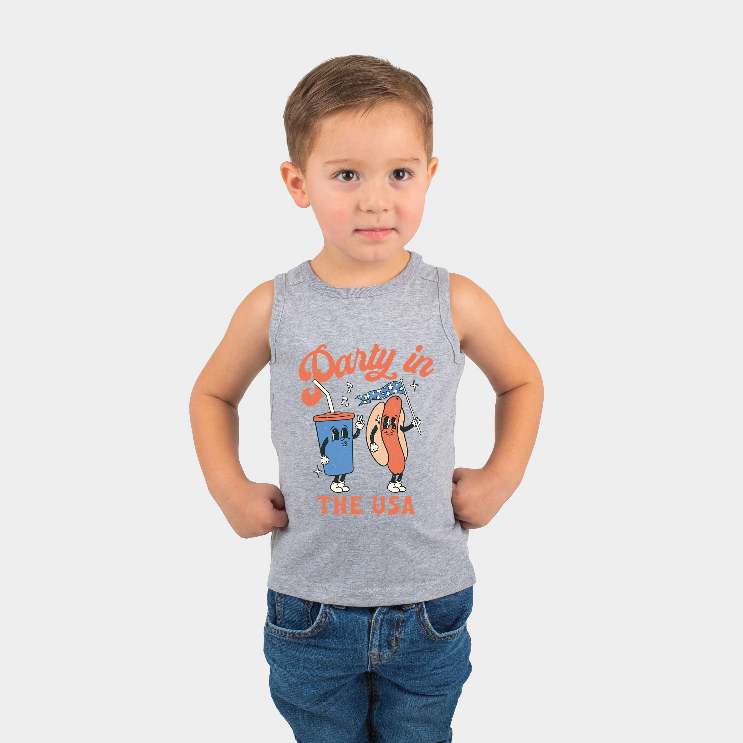 The Juniper Shop - Party USA Hot Dog Toddler Graphic Tank
