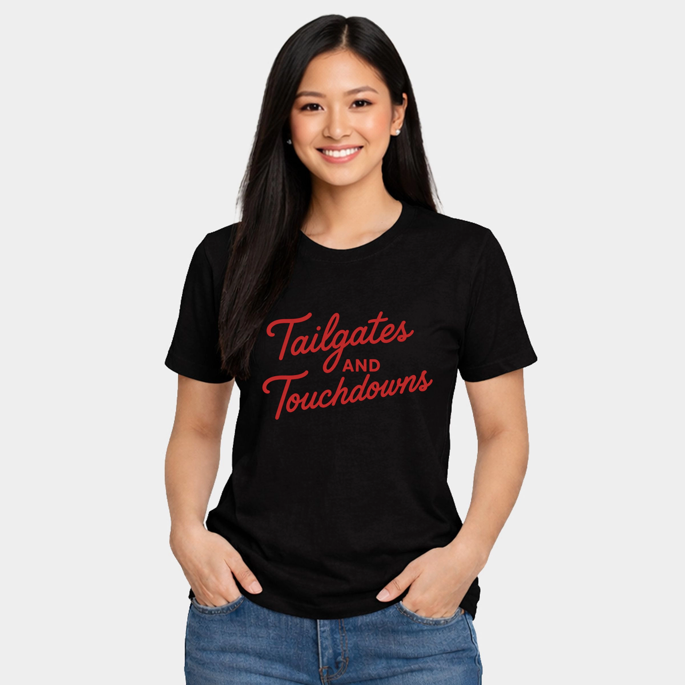 Simply Sage Market - Women's Short Sleeve Graphic T-Shirt Tailgates and Touchdowns