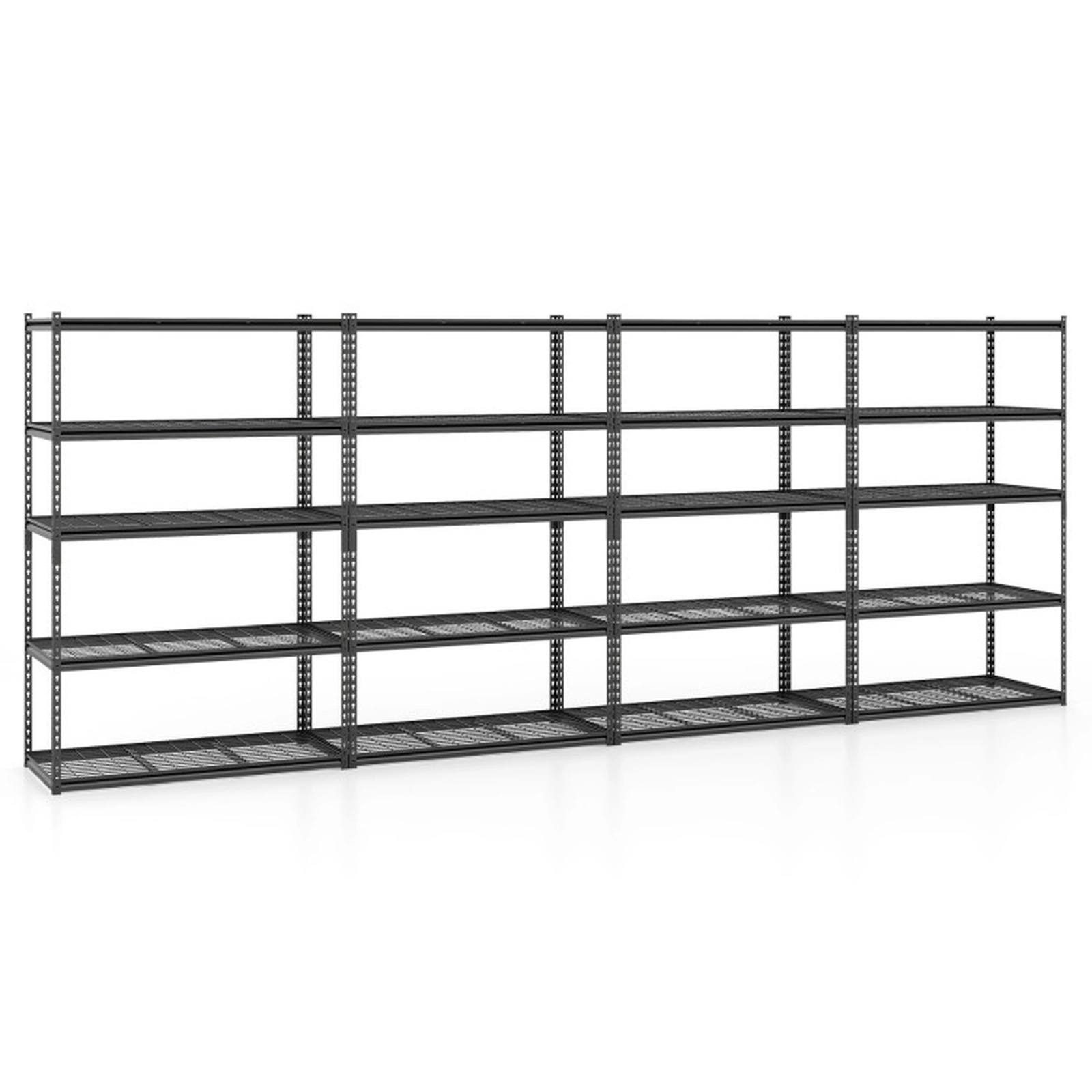 SUGIFT 48-in Wide 5-Tier 2000-lb Capacity Metal Wire Rack Shelving Unit with Connectors and Anti-Tip Kits
