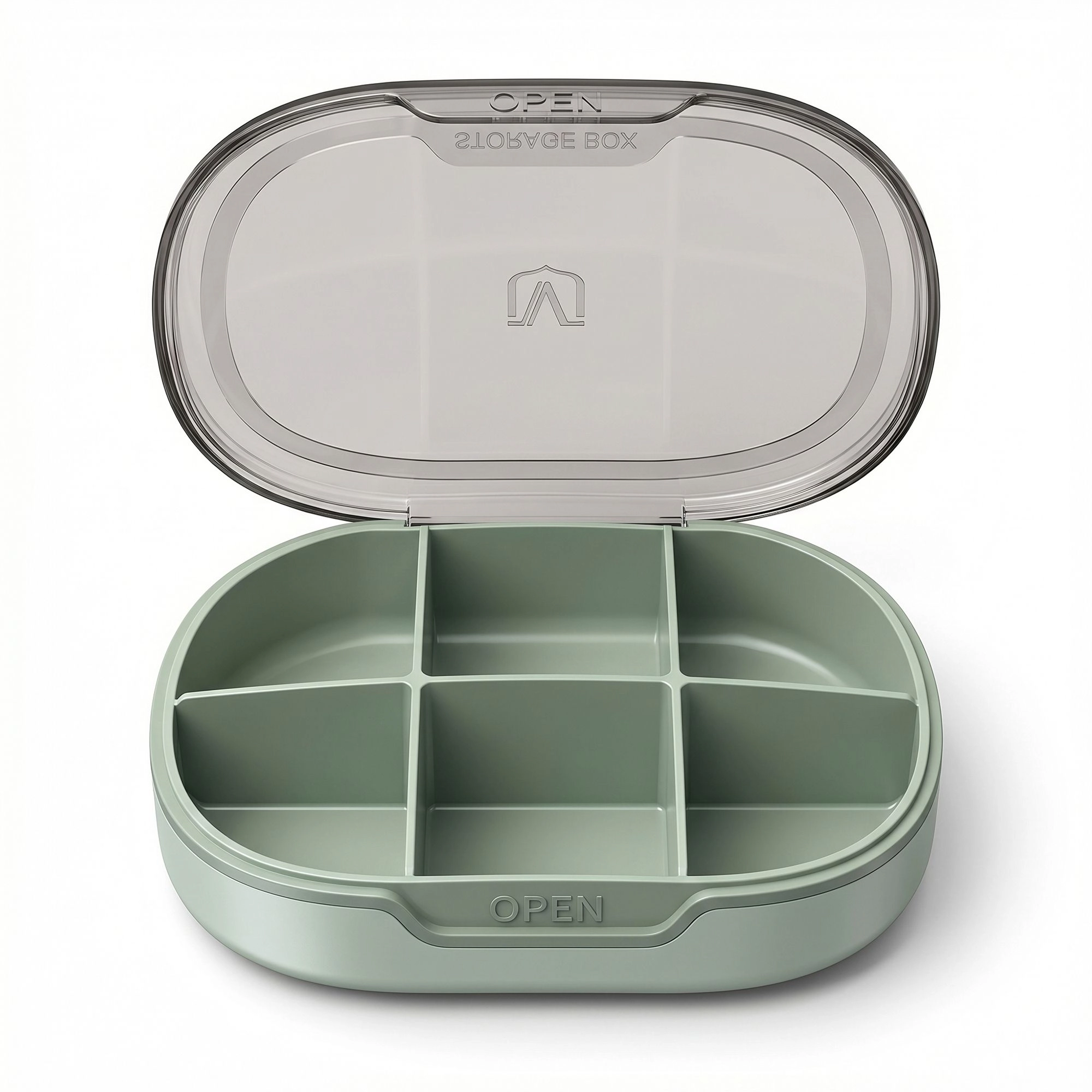 Alilang Women Travel Pill Organizer Case with Multi-Compartments Portable Medication Storage Flip Lid Compact Design 4x2
