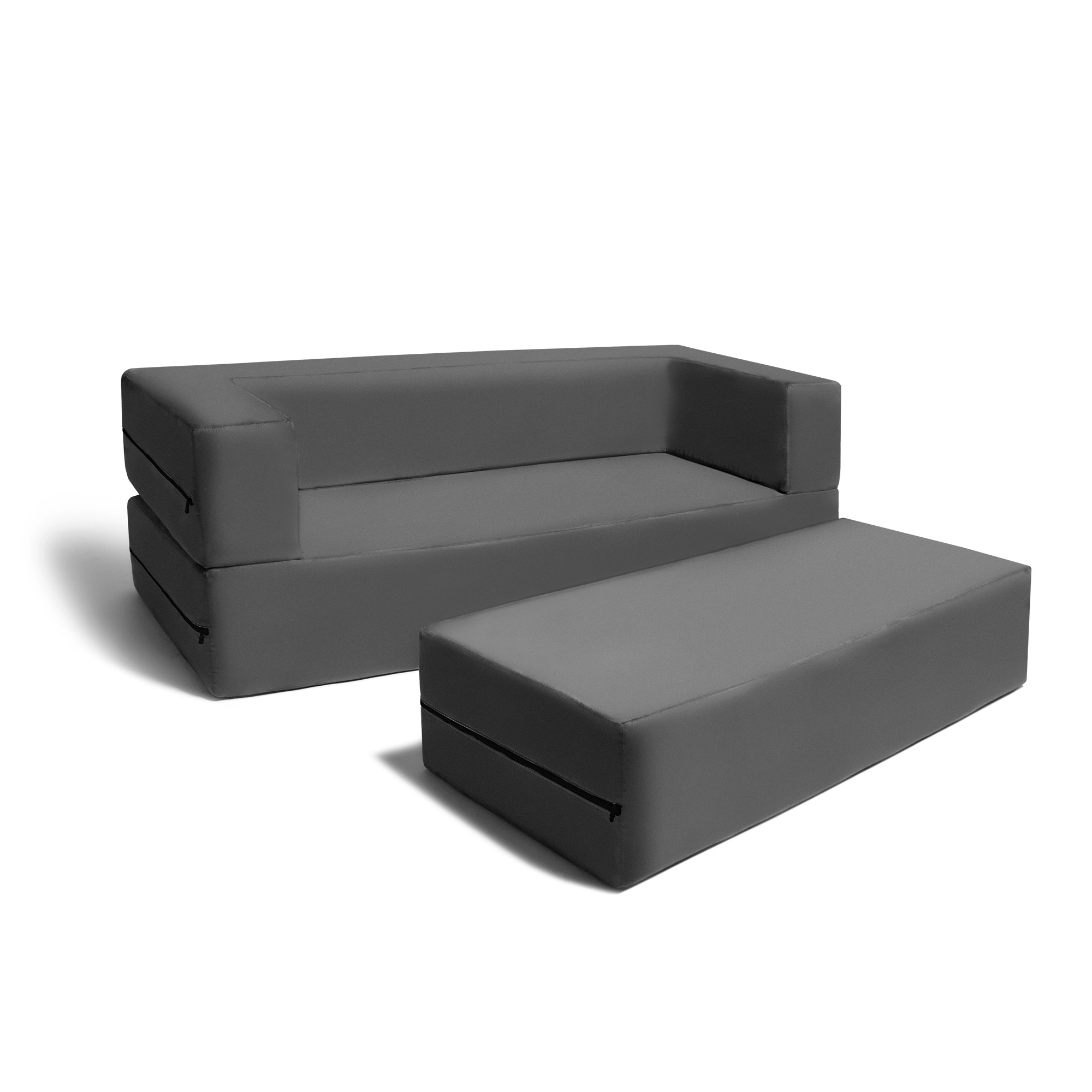 Zipline Kids Sofa & Large Ottoman, 3 1 Fold Out