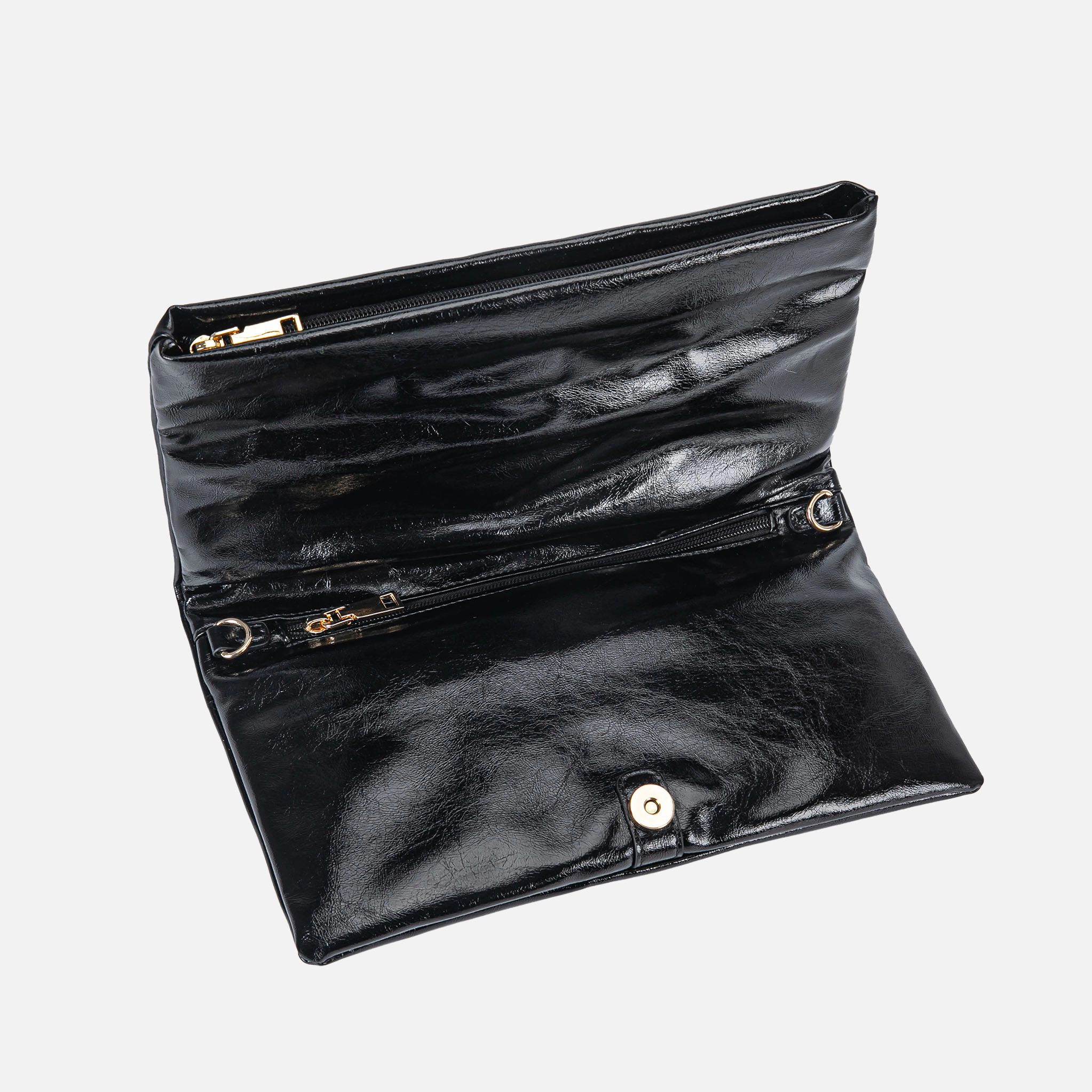 J'OMOR by Mia Koumei Vegan Leather Bow Clutch with Adjustable Strap