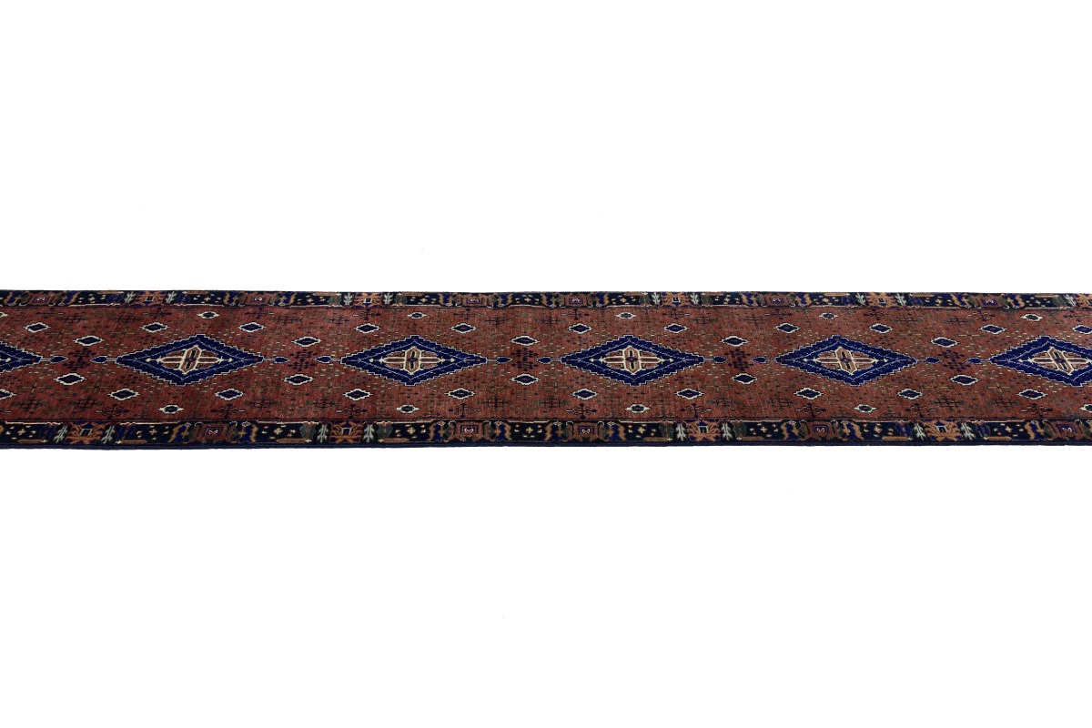 Magic Rugs Rust & Navy Tribal 2'5X14 Indo-Joshaghan Oriental Runner Rug