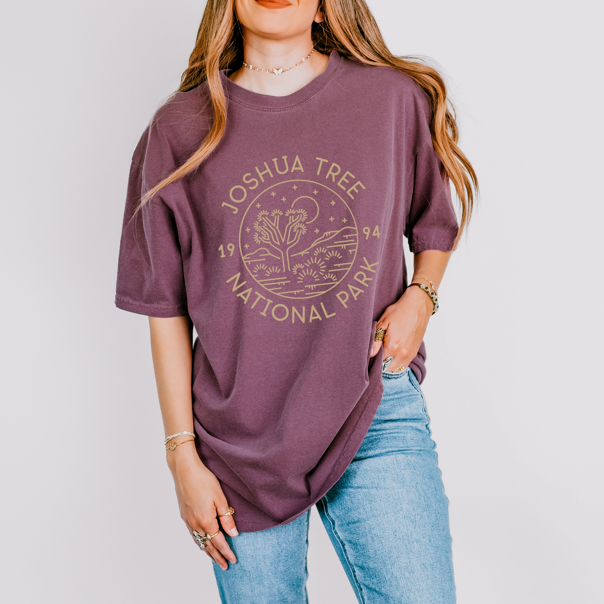 Simply Sage Market - Joshua Tree National Park Women's Garment Dyed Graphic T-Shirt