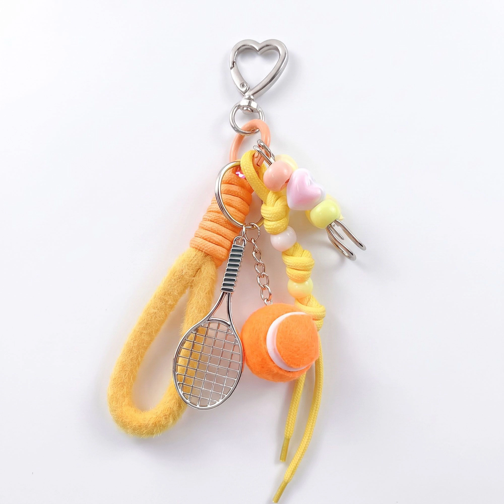 Alilang Women's 2-Piece Womens Sports Themed Bag Charm with Hanging Clip and Tennis Accessory