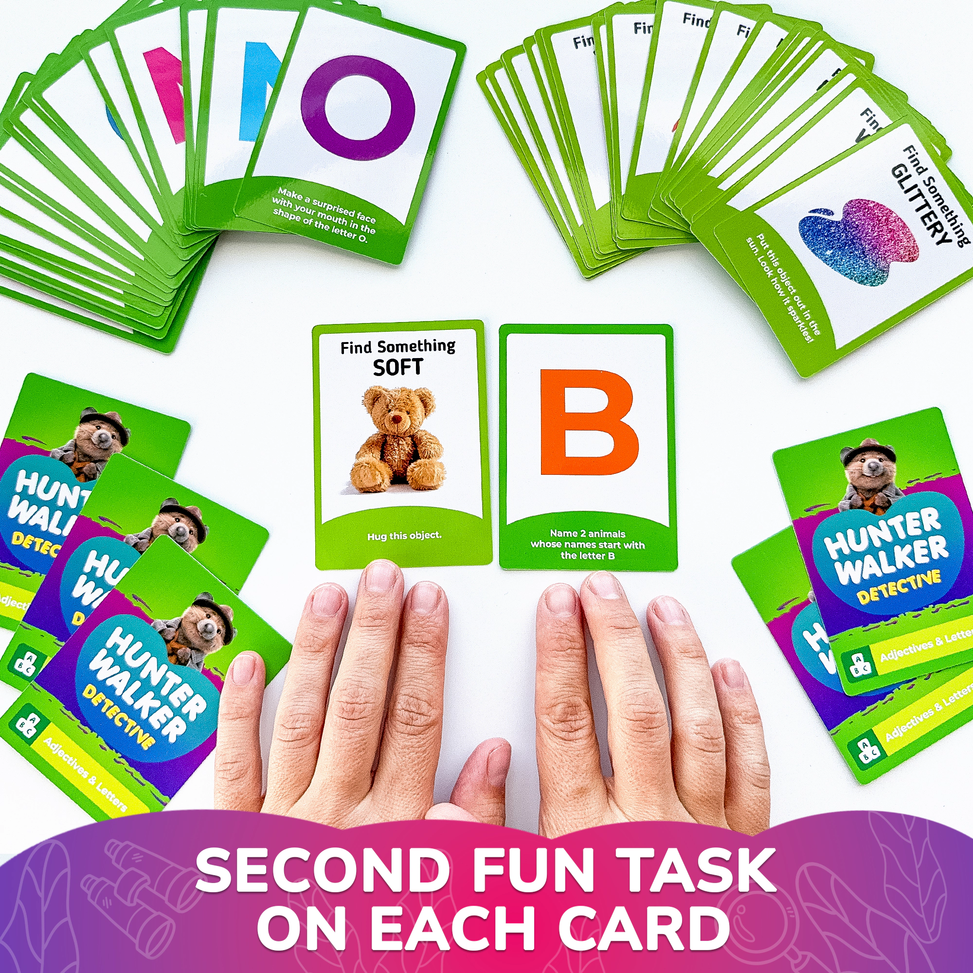 QUOKKA Scavenger Hunt Card Game, 50 Activity Challenges & Educational Games for Kids, Ages 3+