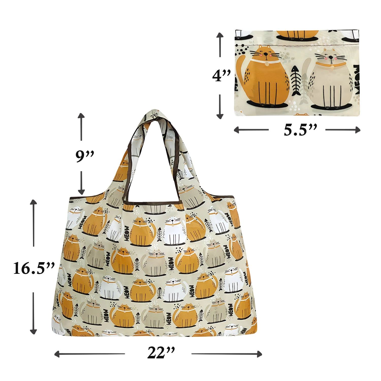 Wrapables Large Nylon Reusable Shopping Bag for Groceries