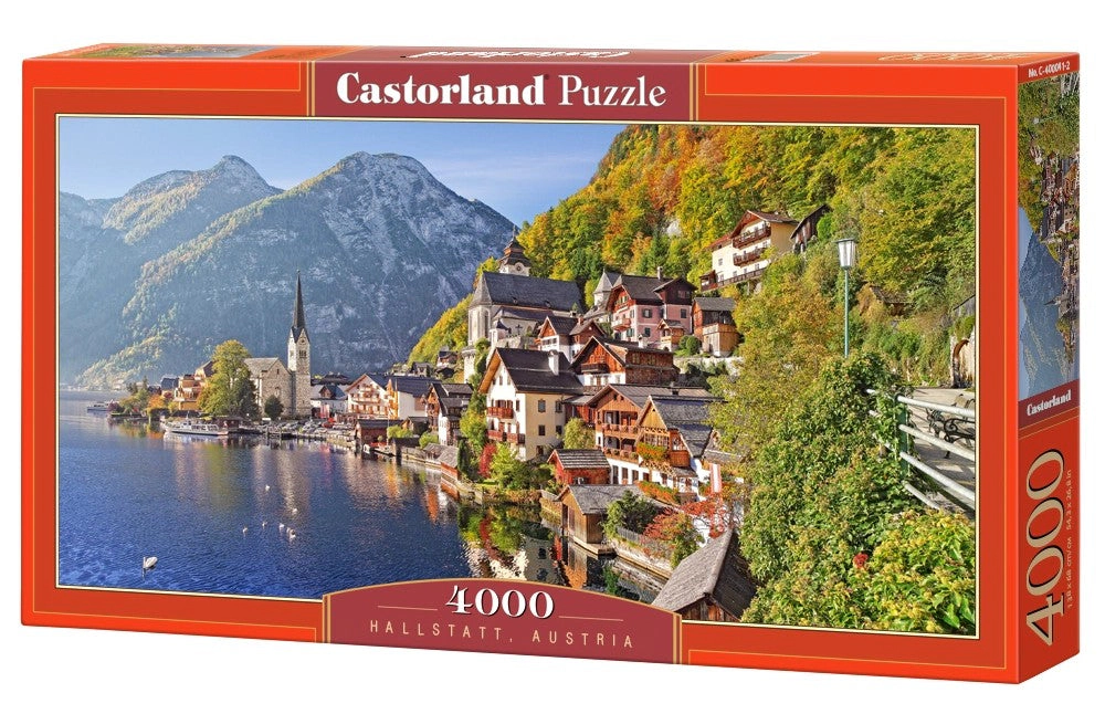 CASTORLAND 4000 Piece Jigsaw Puzzles, Hallstatt, Austria, Mountain lake, Landscape, Alps, Adult Puzzle, C-400041-2