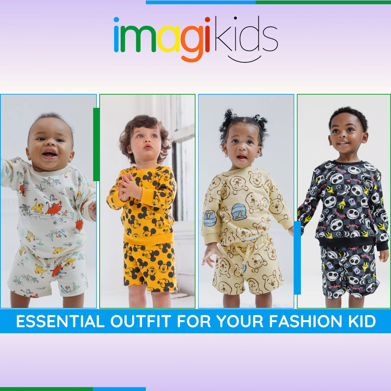 Disney 2-Piece French Terry Sweatshirt and Shorts Set