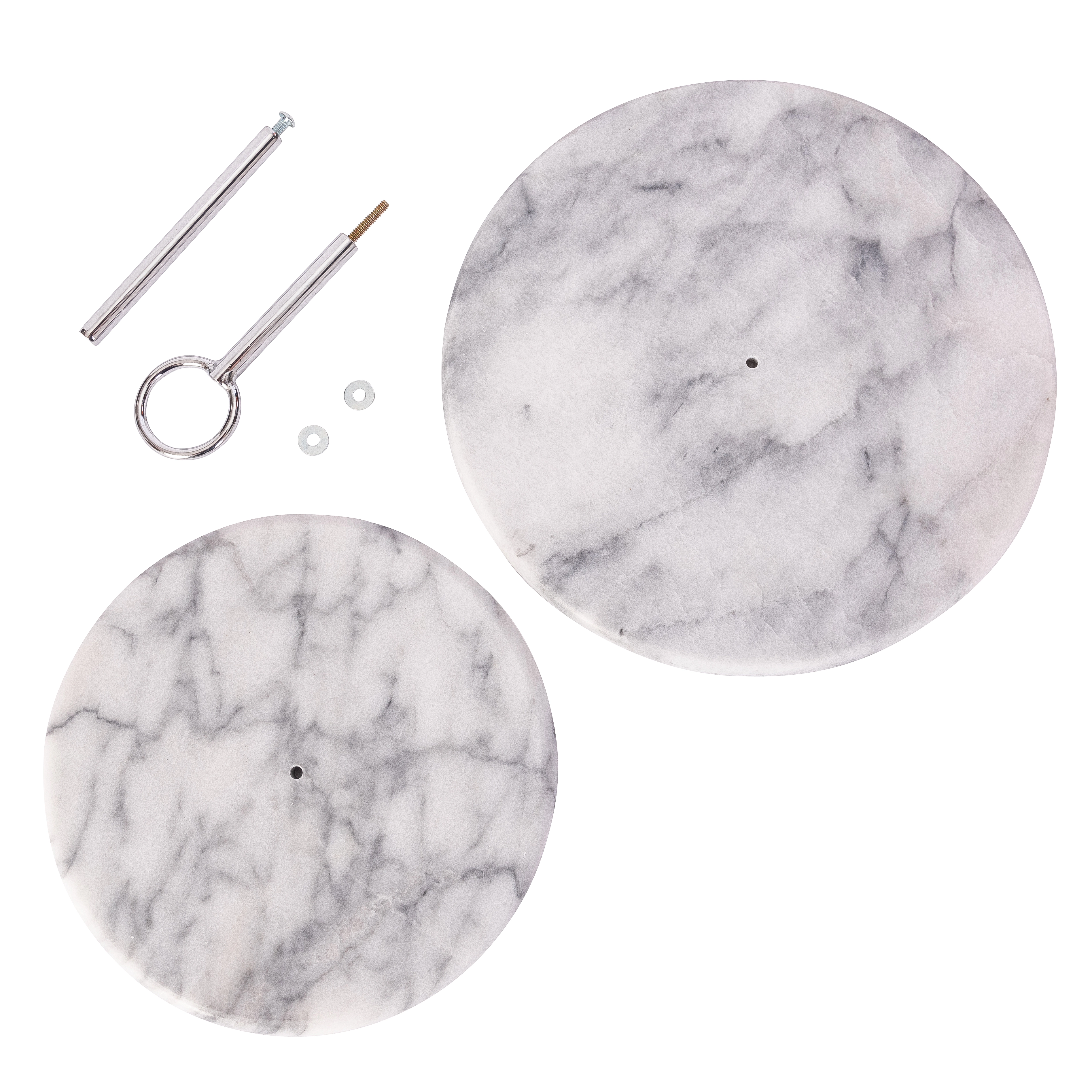Saboga Home™ 2-Tier Marble Round Dessert Plate
