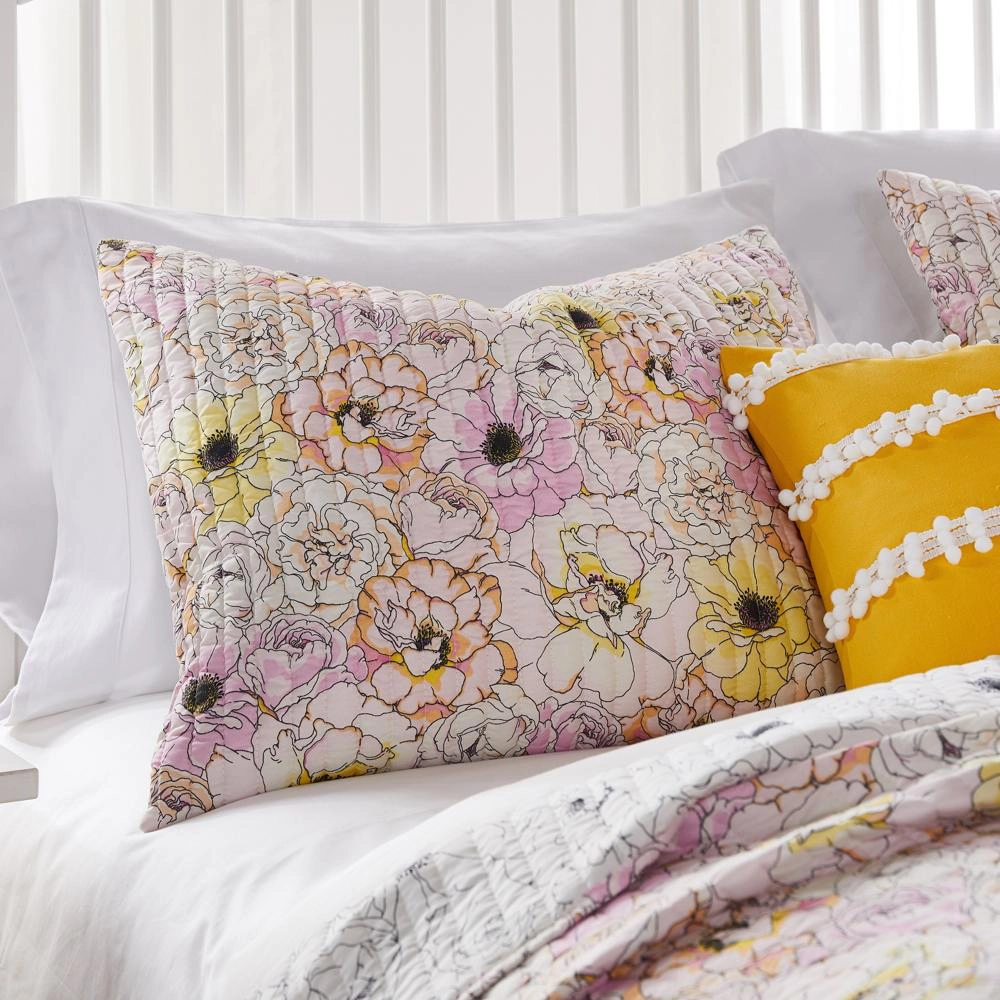Greenland Home Fashion Misty Bloom Pillow Inserts for Shams and Sleeping - Standard 20x26", Pink