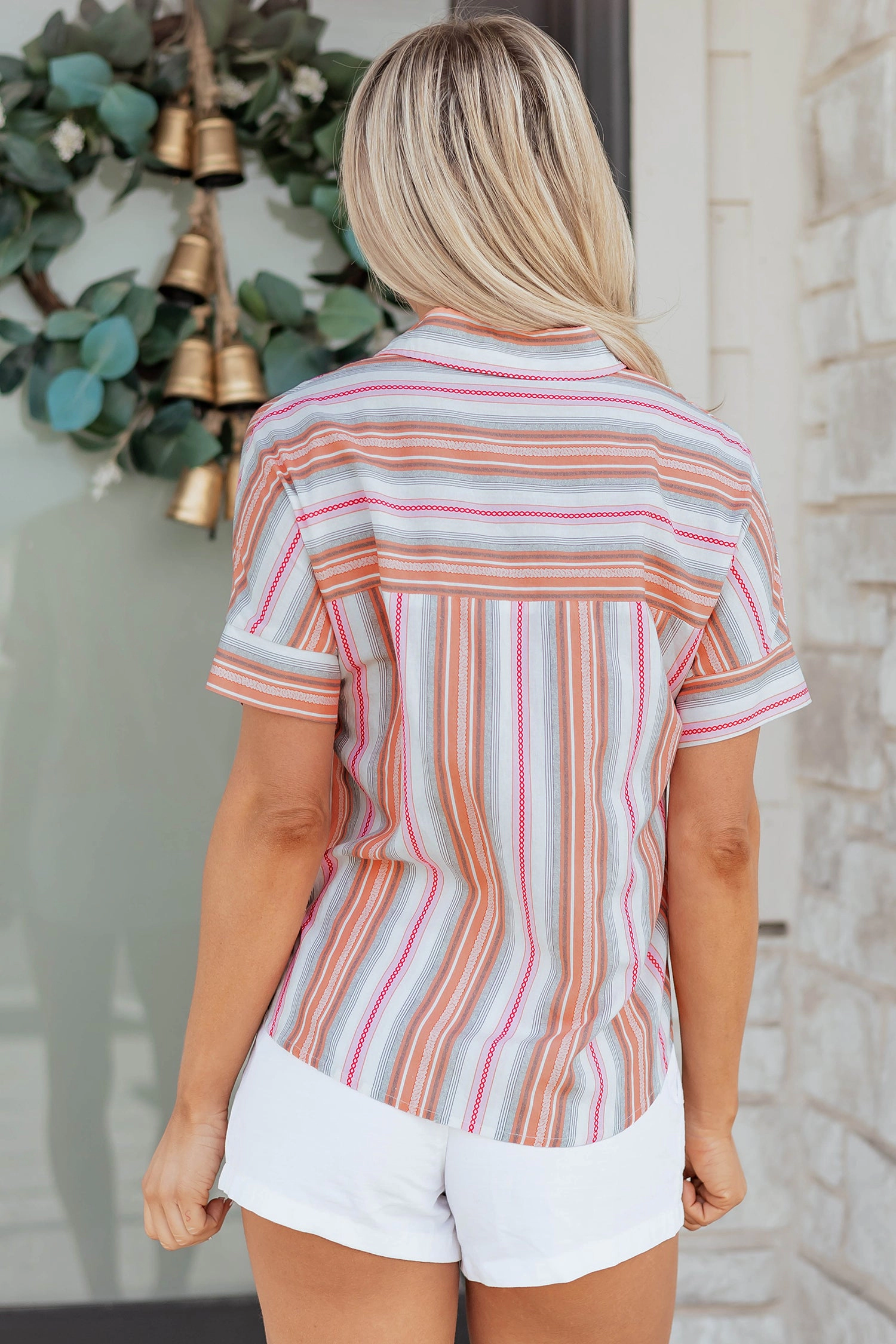 Threaded Pear Women's Lilian Up Short Sleeve Shirt