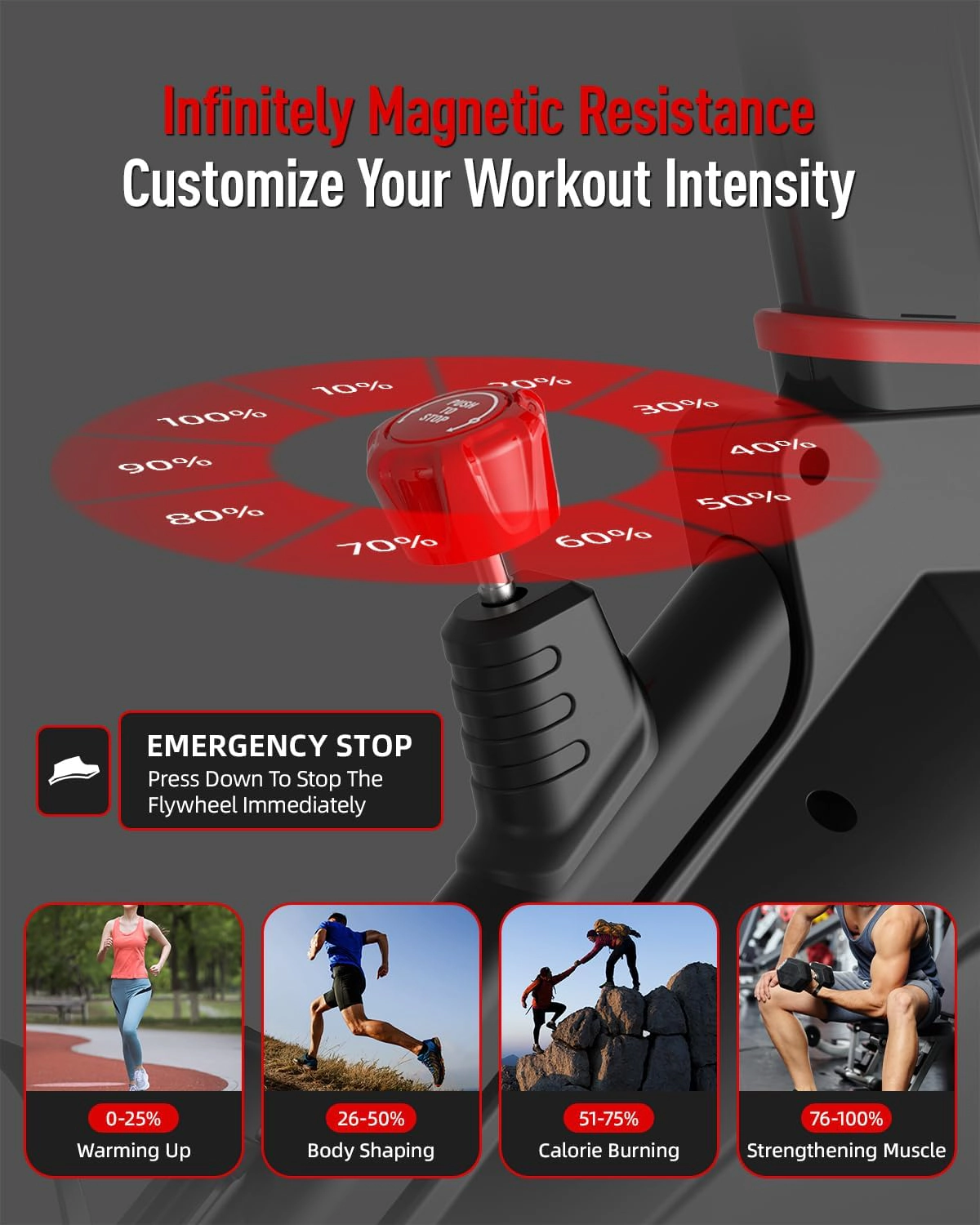 HARISON Magnetic Exercise Bike for Home 380 LB Capacity with Bluetooth