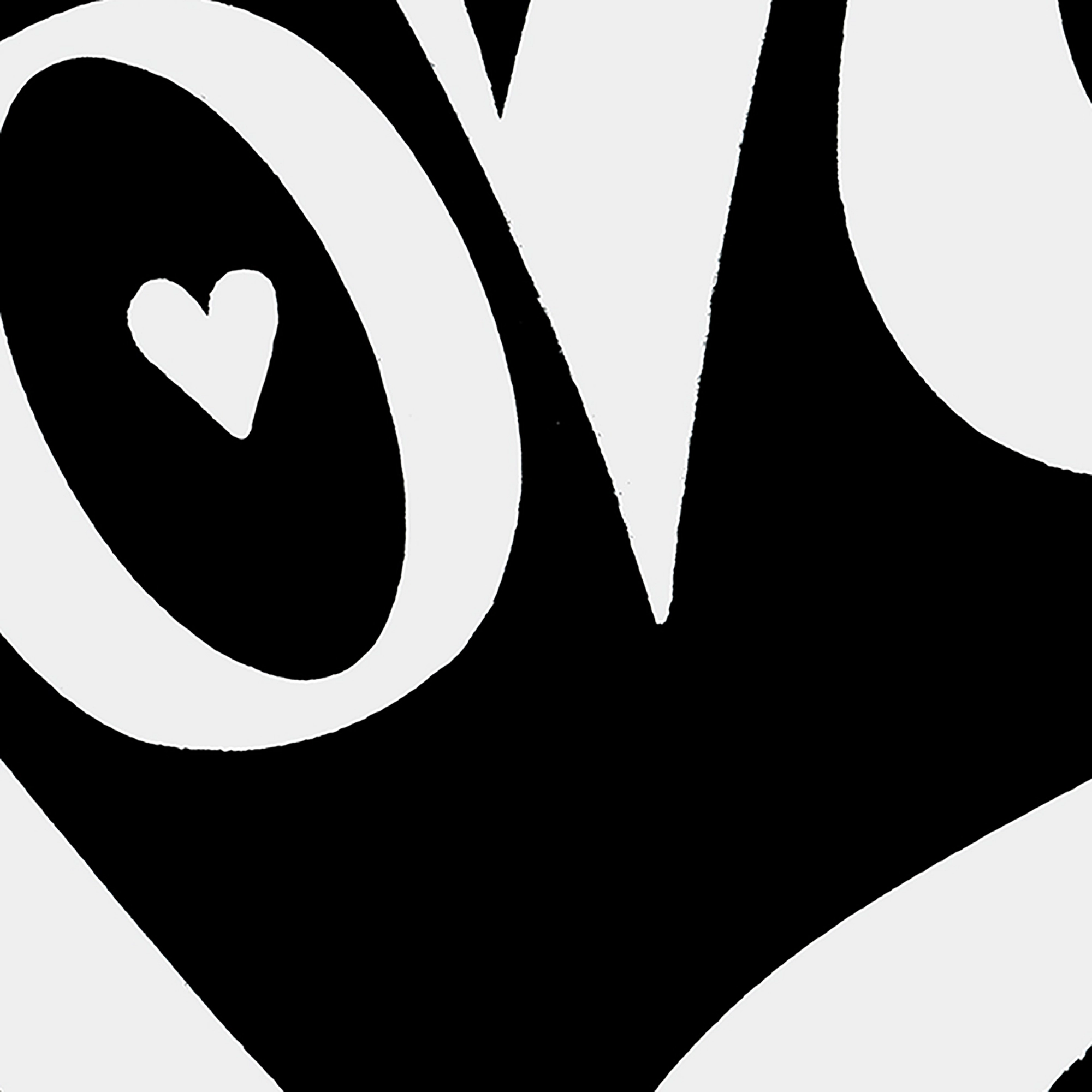 LA Pop Art Men's Word T-Shirt - Script Love Heart