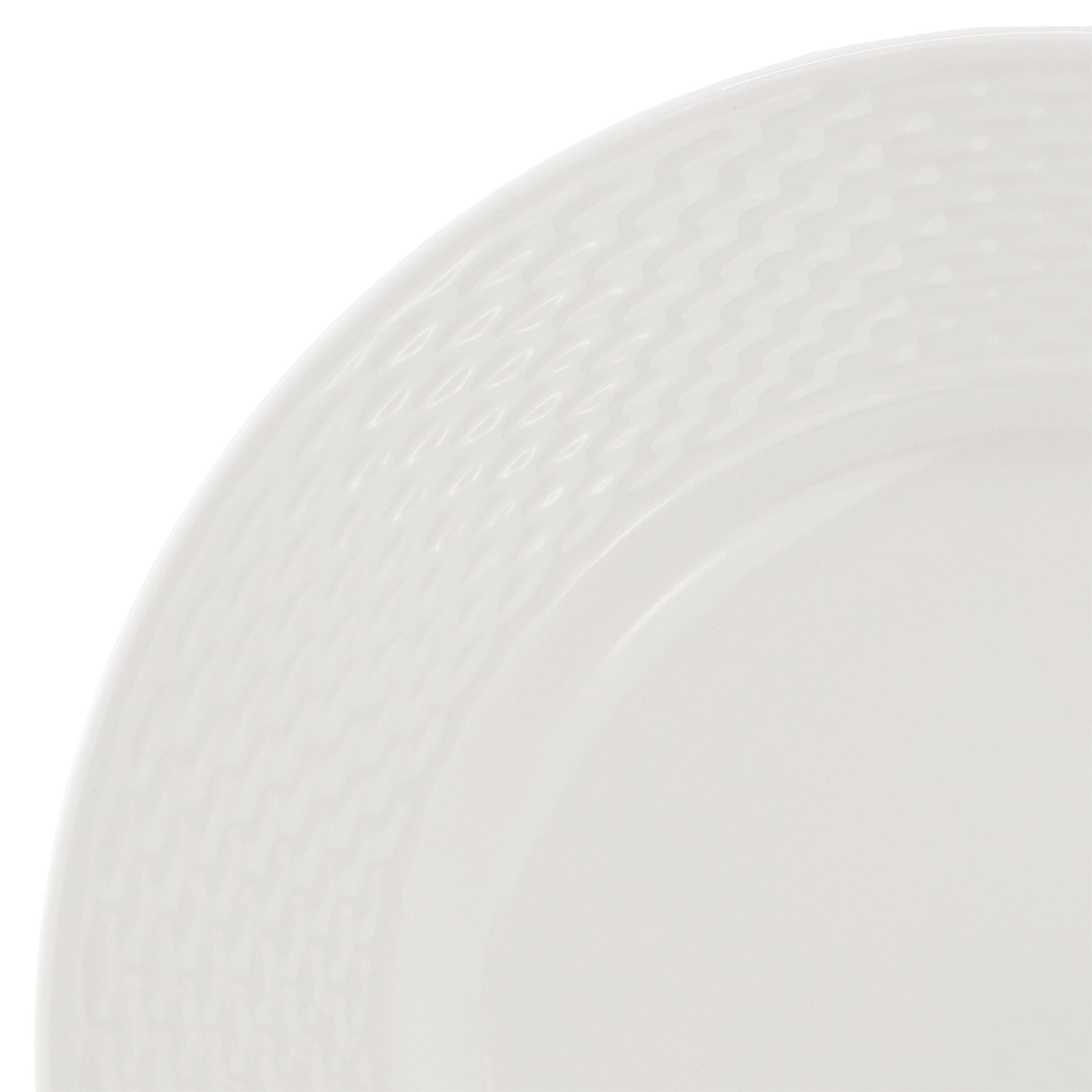 Elama Gemma 12 Piece Stoneware Dinnerware Set in White