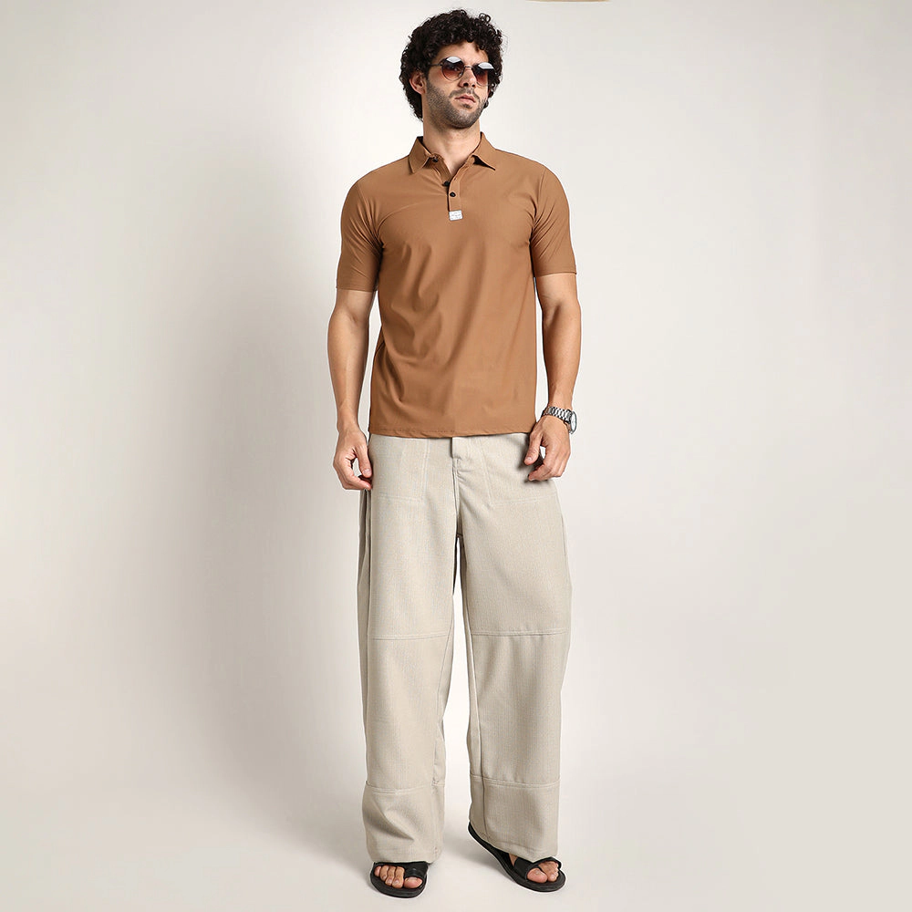 Seamless Waffle Polo T-Shirt