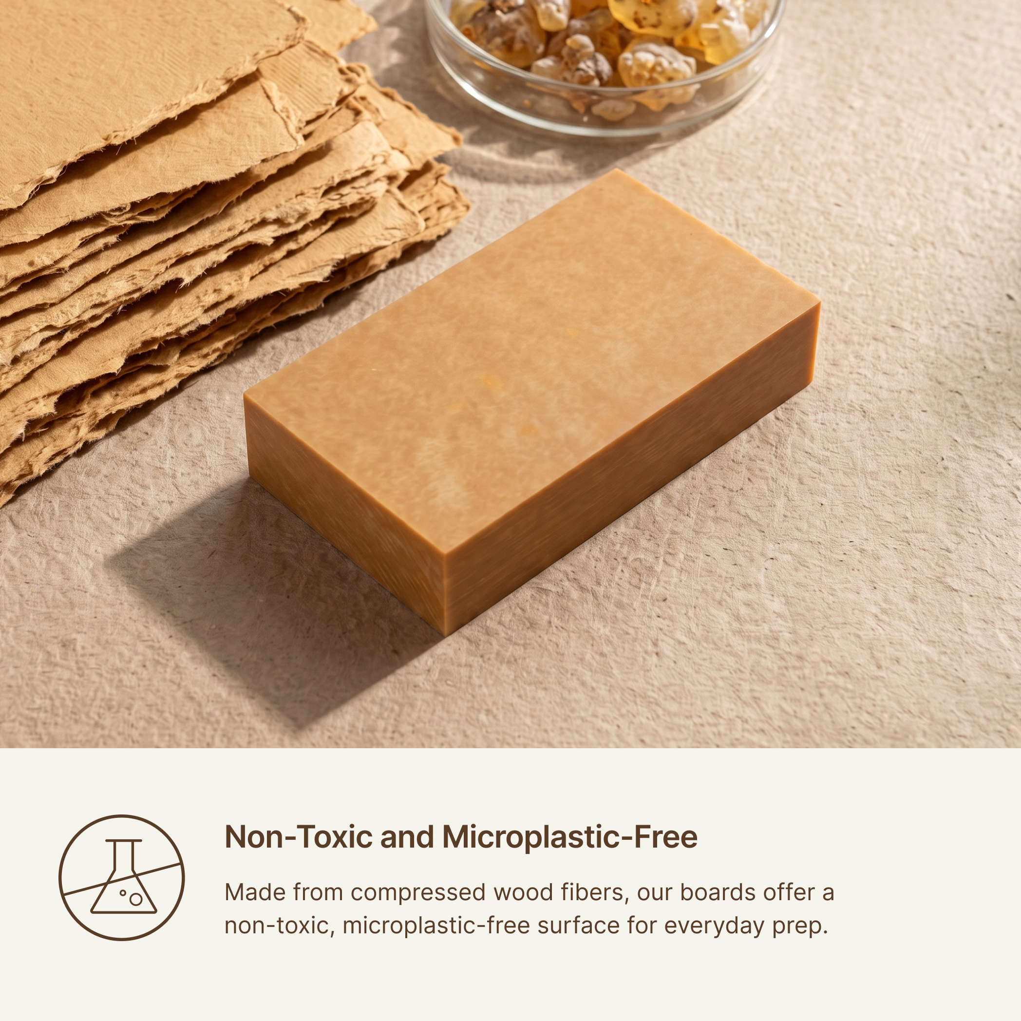 Elihome Paddle Reversible Cutting Board - Knife Friendly, Non-Porous