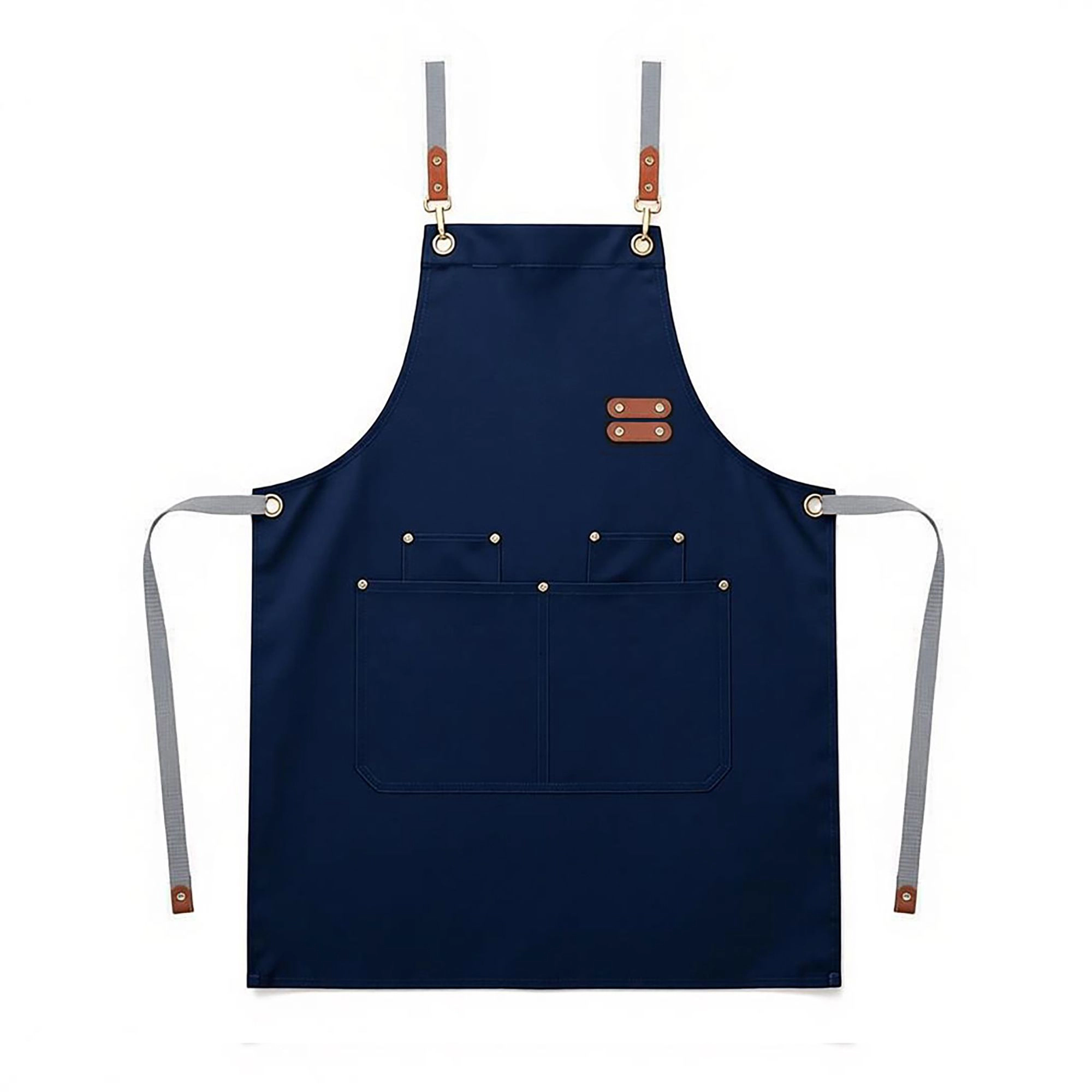 Alilang Women Canvas Work Apron with Multi Pocket Kitchen for Cooking Baking Cleaning Gardening