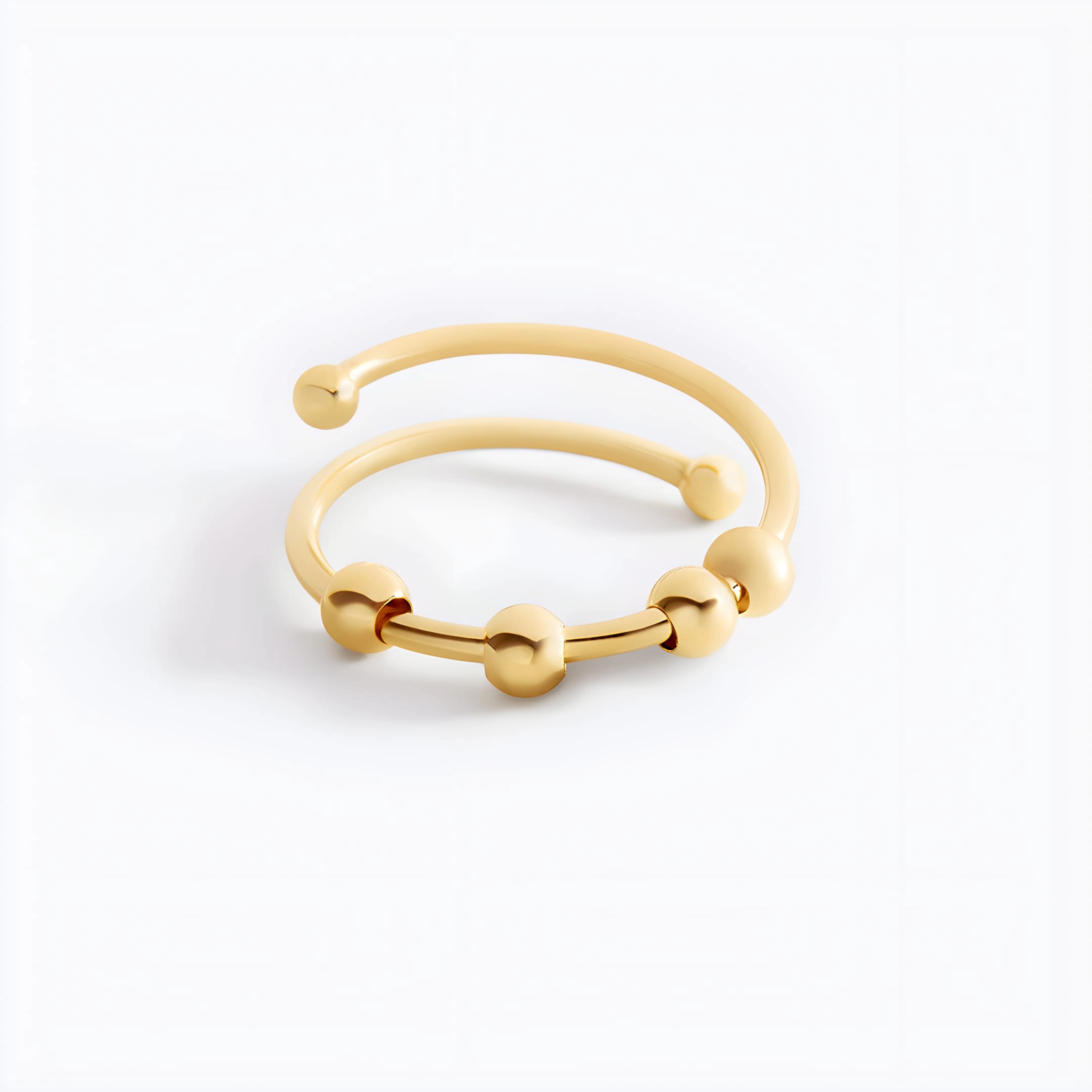 Mint & Lily Women's Adjustable Beaded Fidget Ring