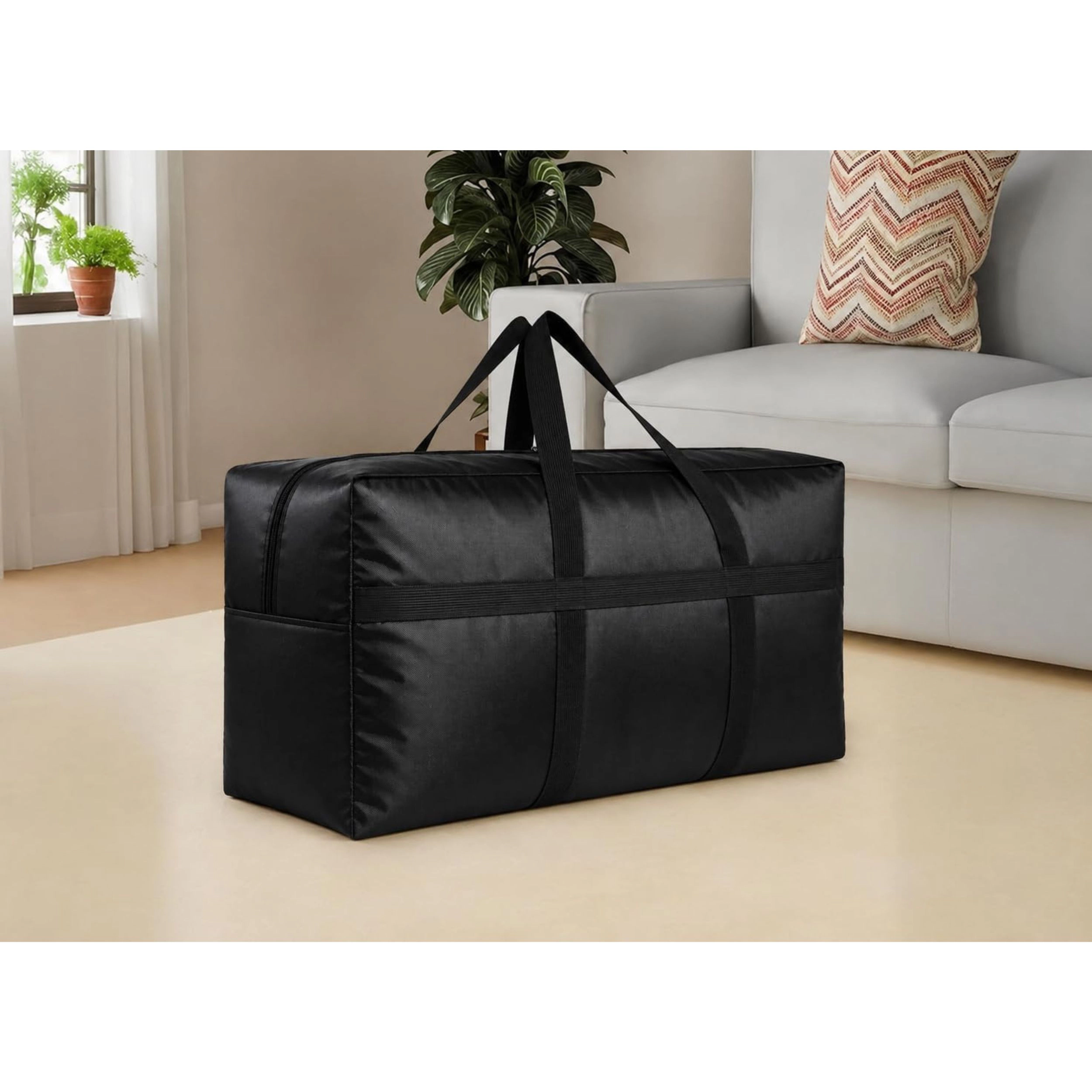 SS Design 130 Liter Extra Large Foldable Duffel Bag With Lockable Zipper