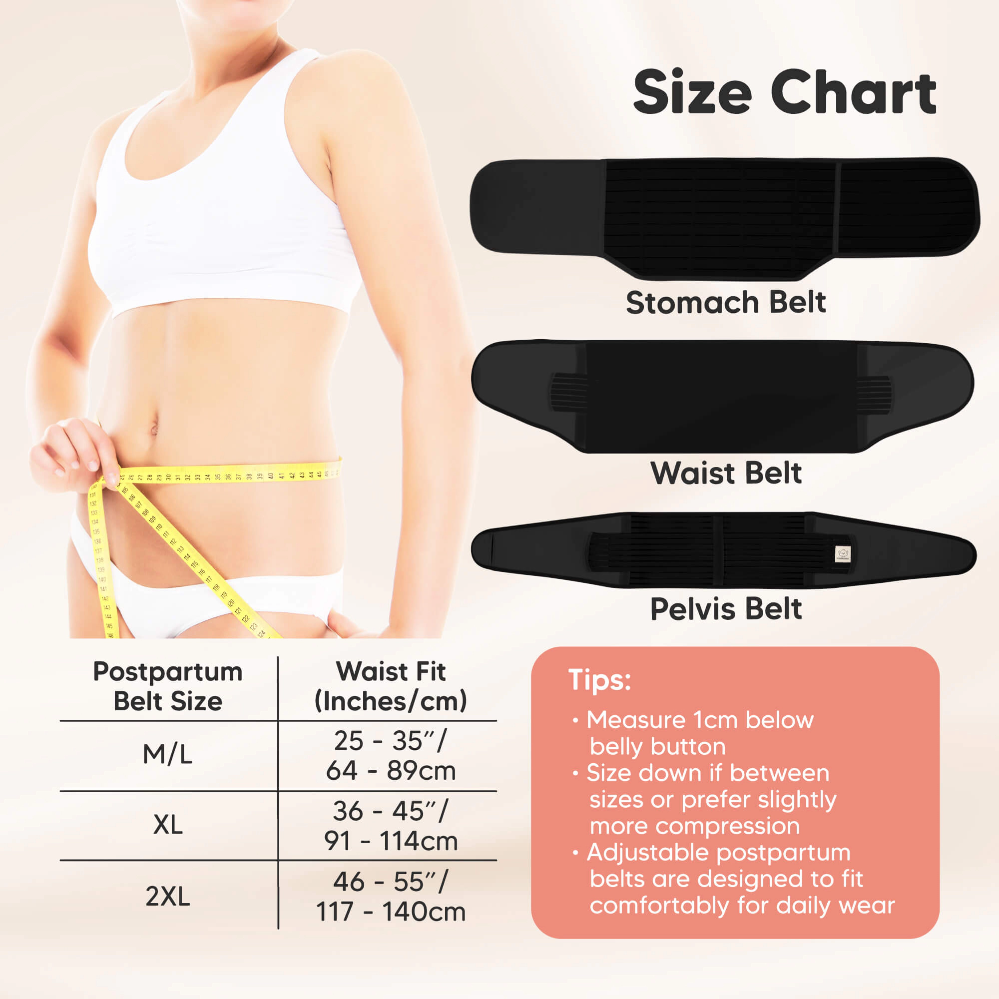 KeaBabies Revive 3-in-1 Postpartum Recovery Support Belt