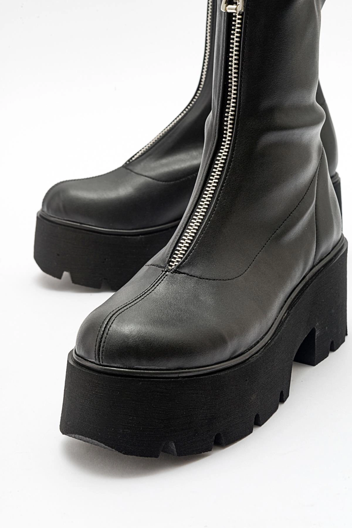Prologue Shoes Womens Ovil Platform Zip Boot