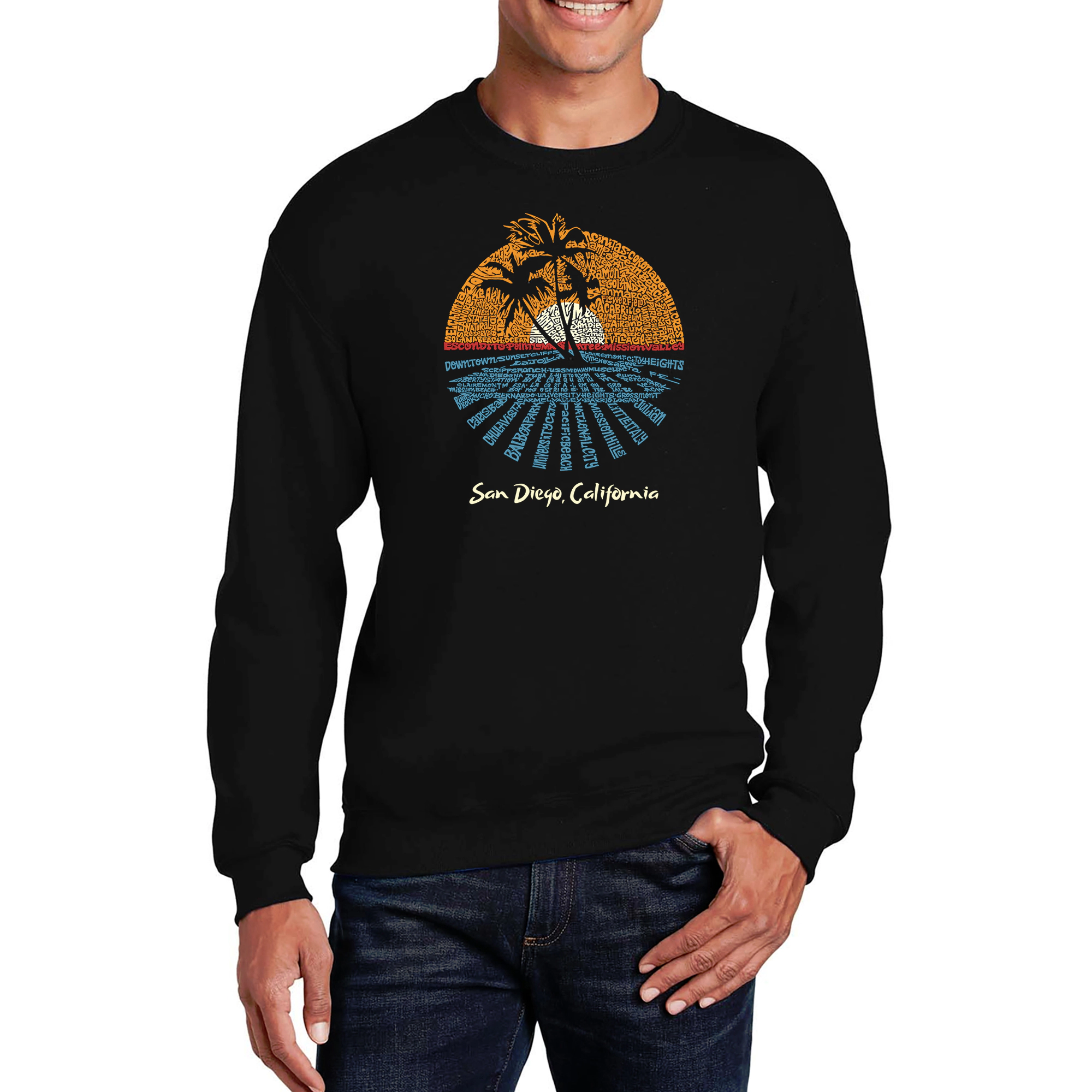 LA Pop Art John 3:16 - Men's Word Crewneck Sweatshirt