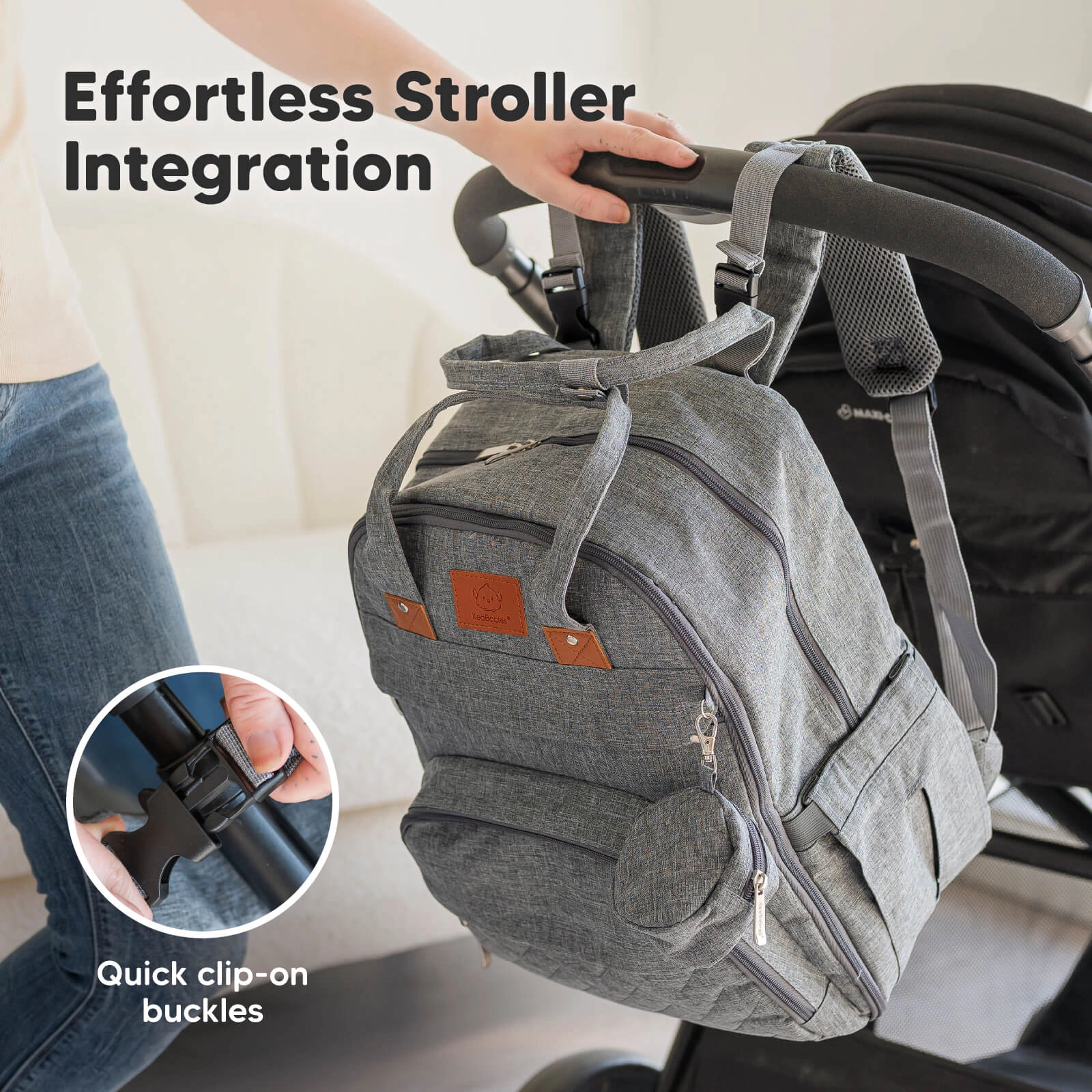 KeaBabies Rove Diaper Bag for Baby Boys, Girls